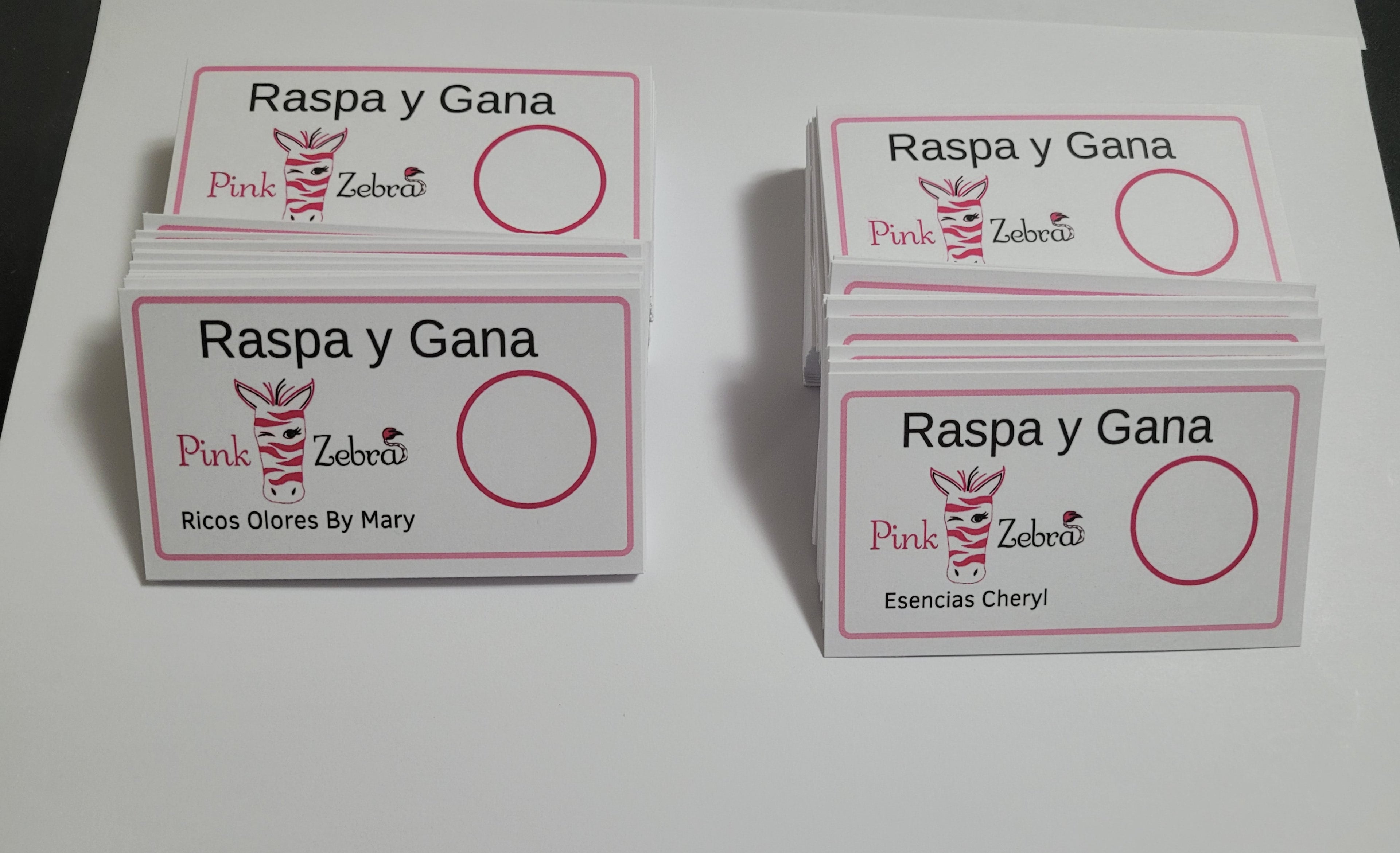 Raspa y gana personalizados Matte White