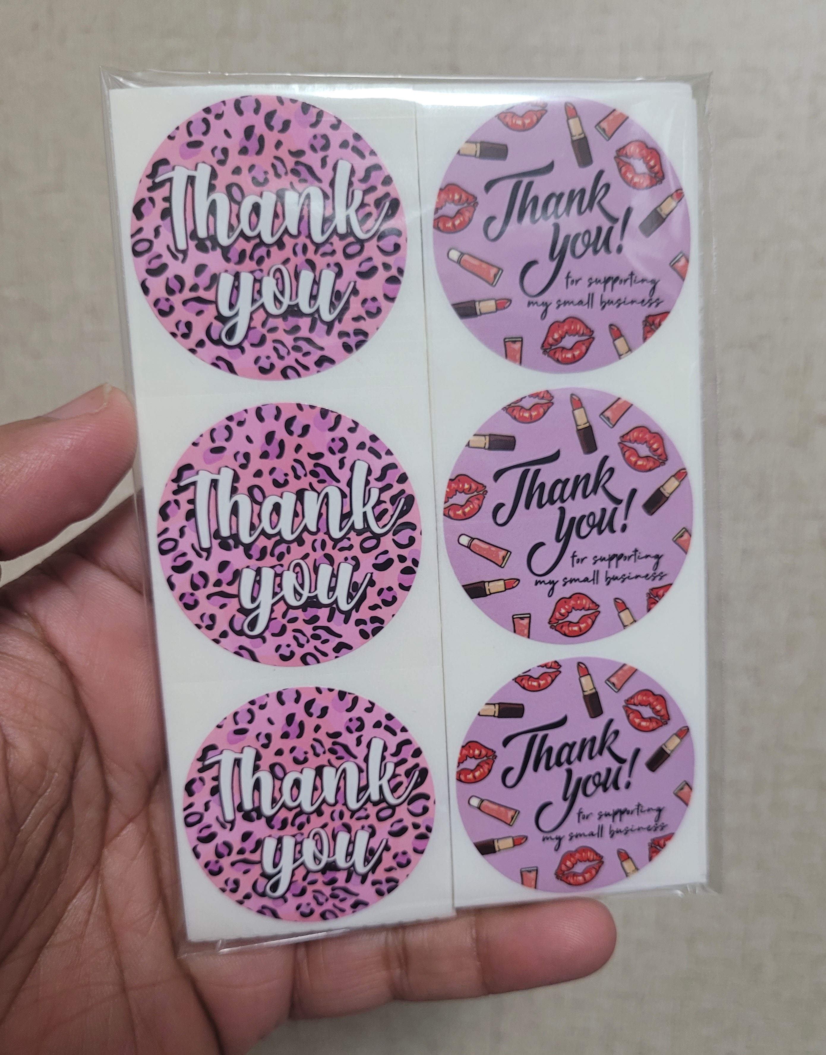 100 Sticker Prediseñado Circular 10 2 diseños