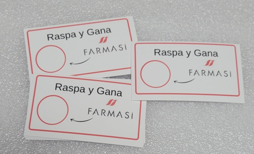 Raspa y gana personalizados Matte White