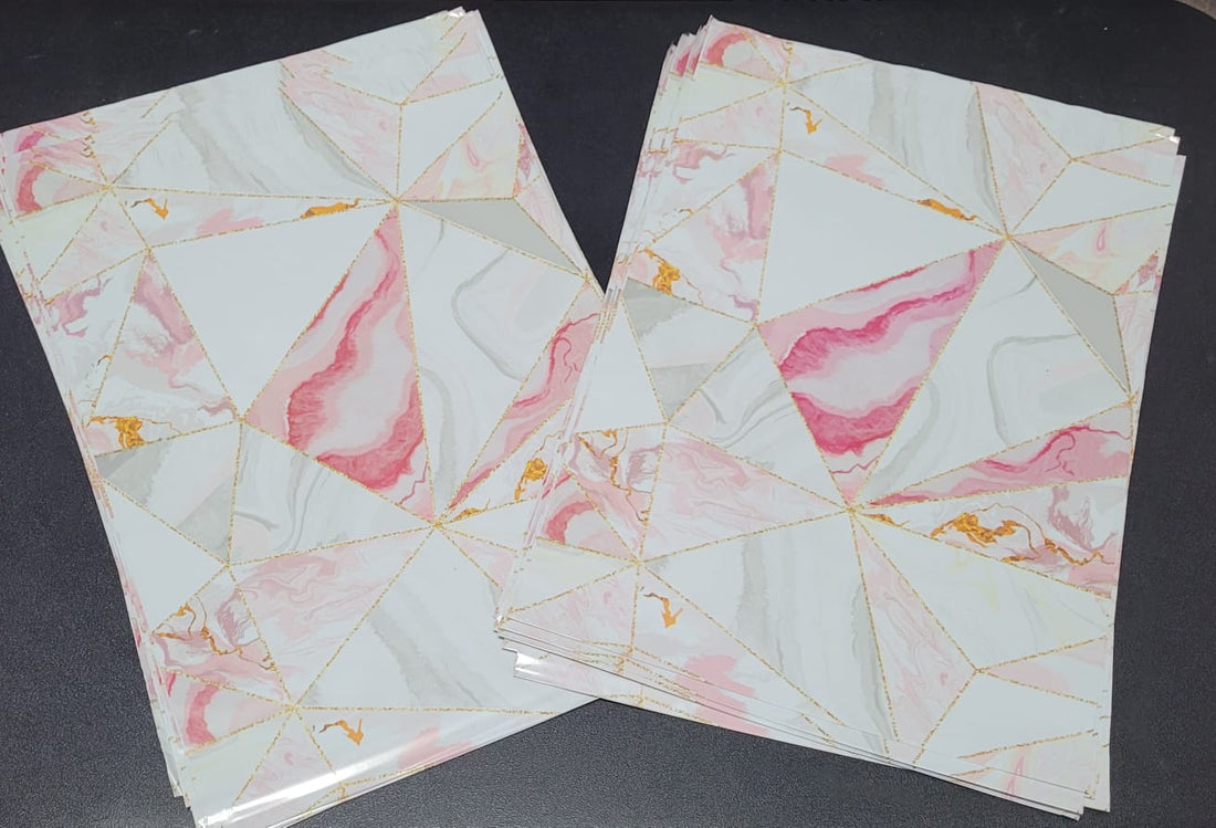 10x13 Bolsa de Envio Marmoleada Pink