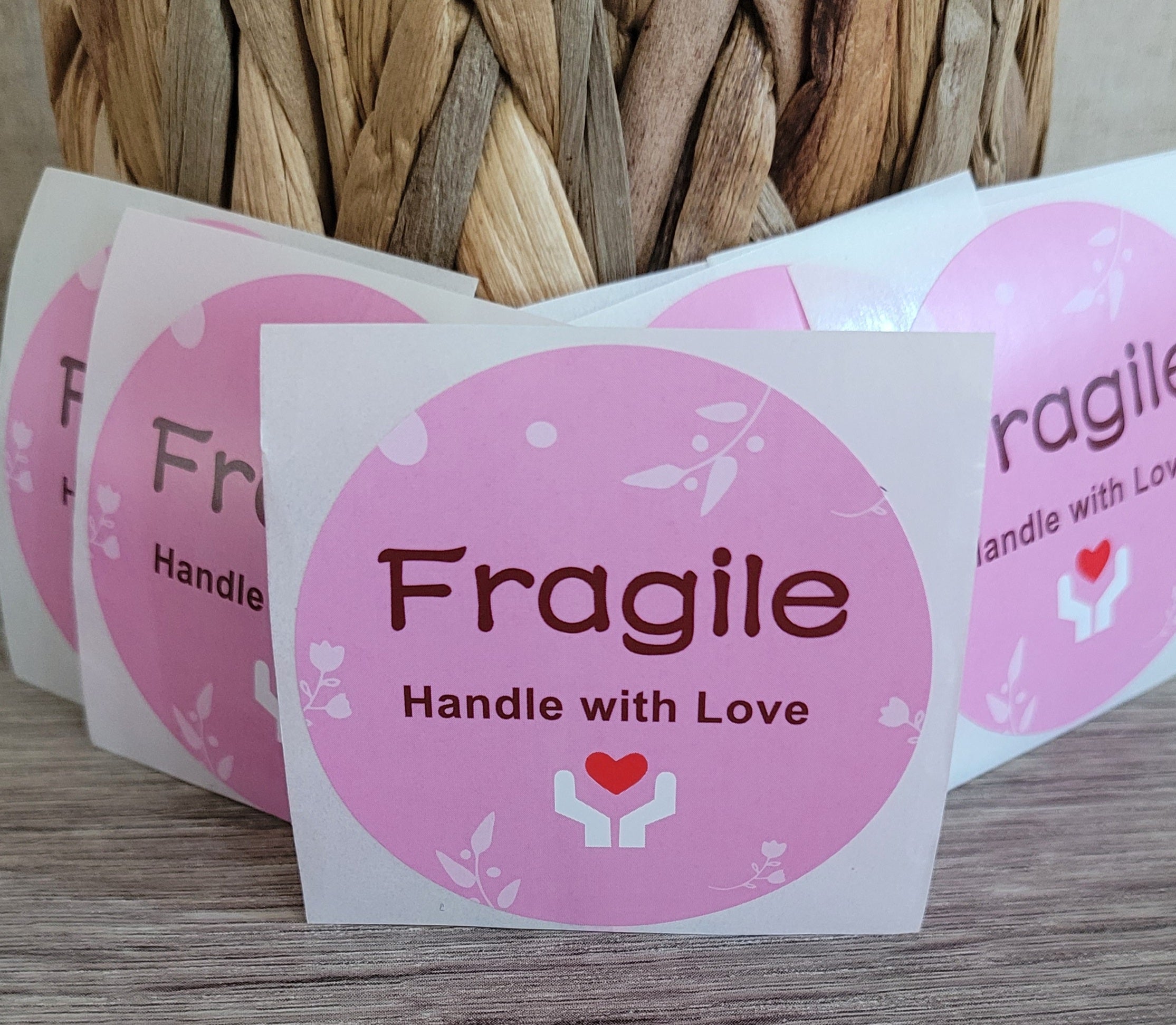 Set Stickers Prediseñados Fragile Circular