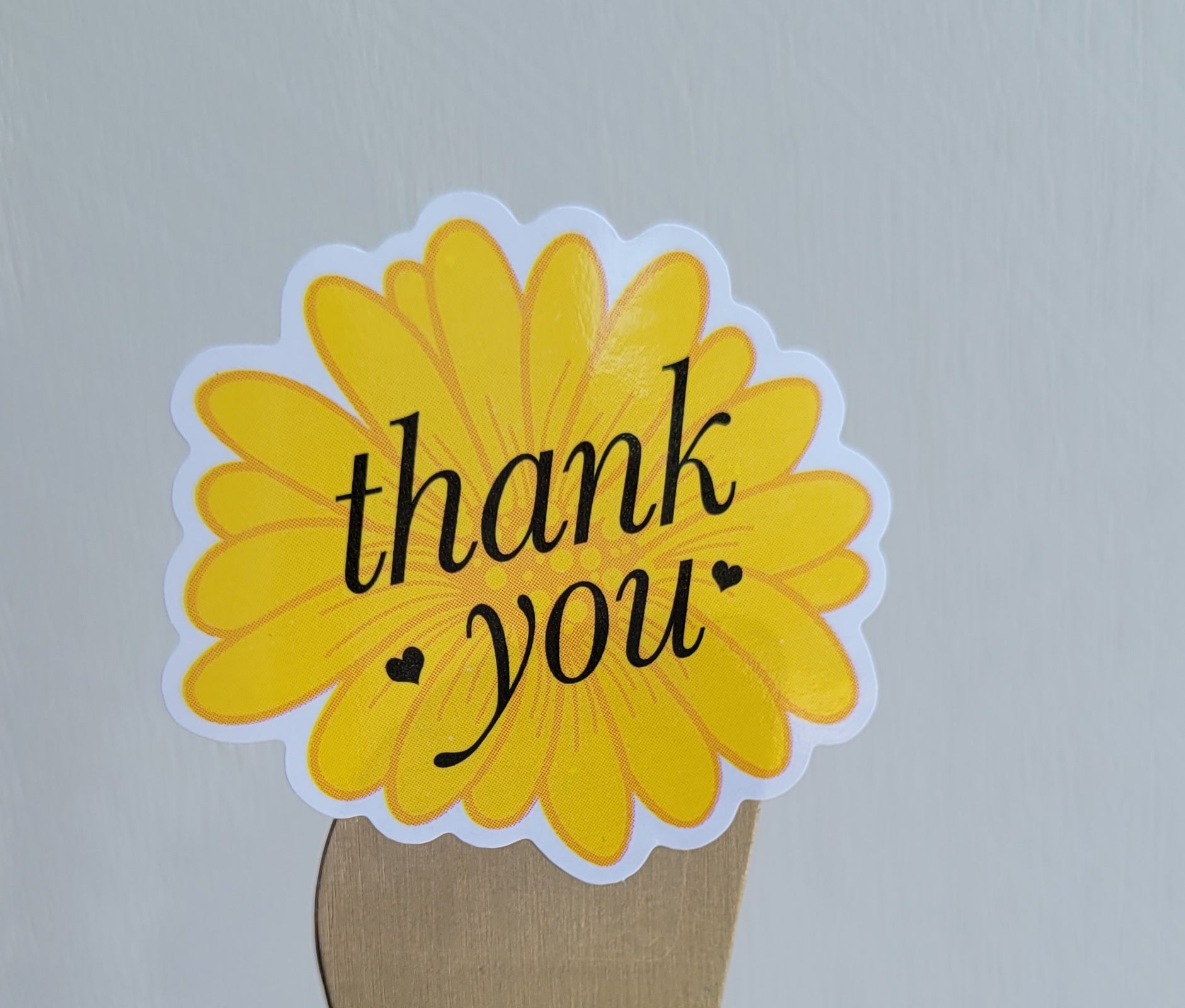100 Stickers Prediseñado Thank You Yellow