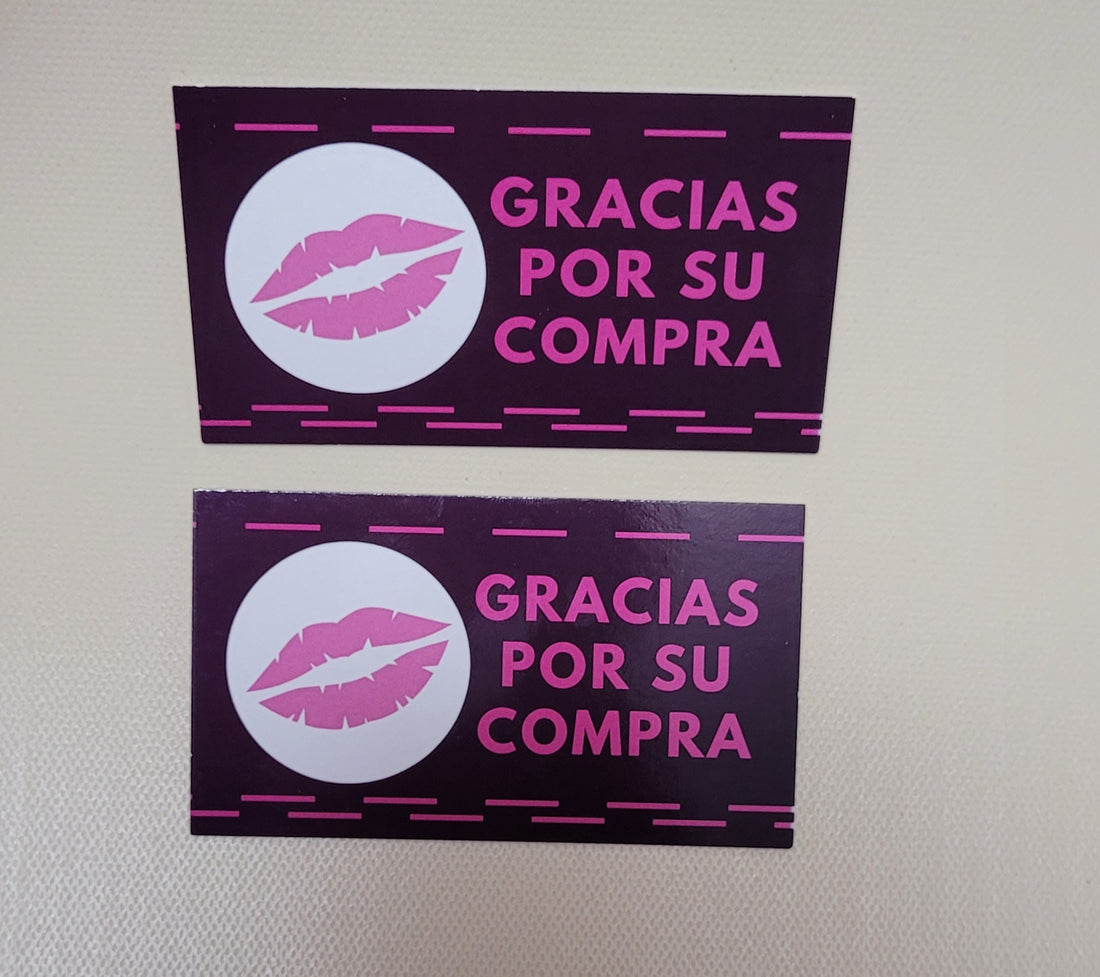 Tarjeta Agradecimiento Lips Dark