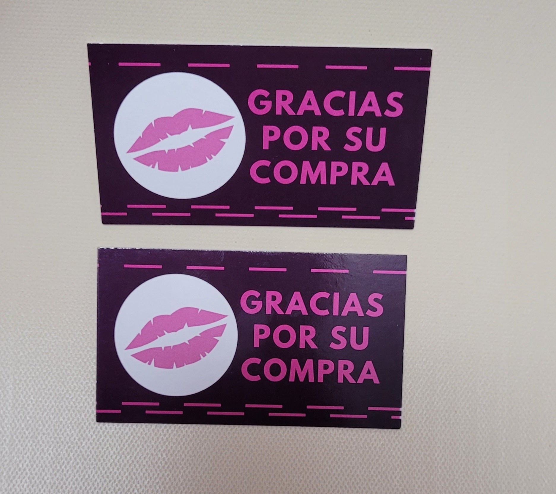 Tarjeta Agradecimiento Lips Dark