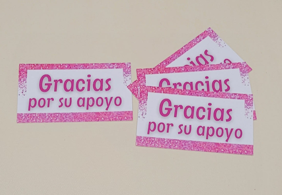 Tarjeta Agradecimiento Shiny Pink