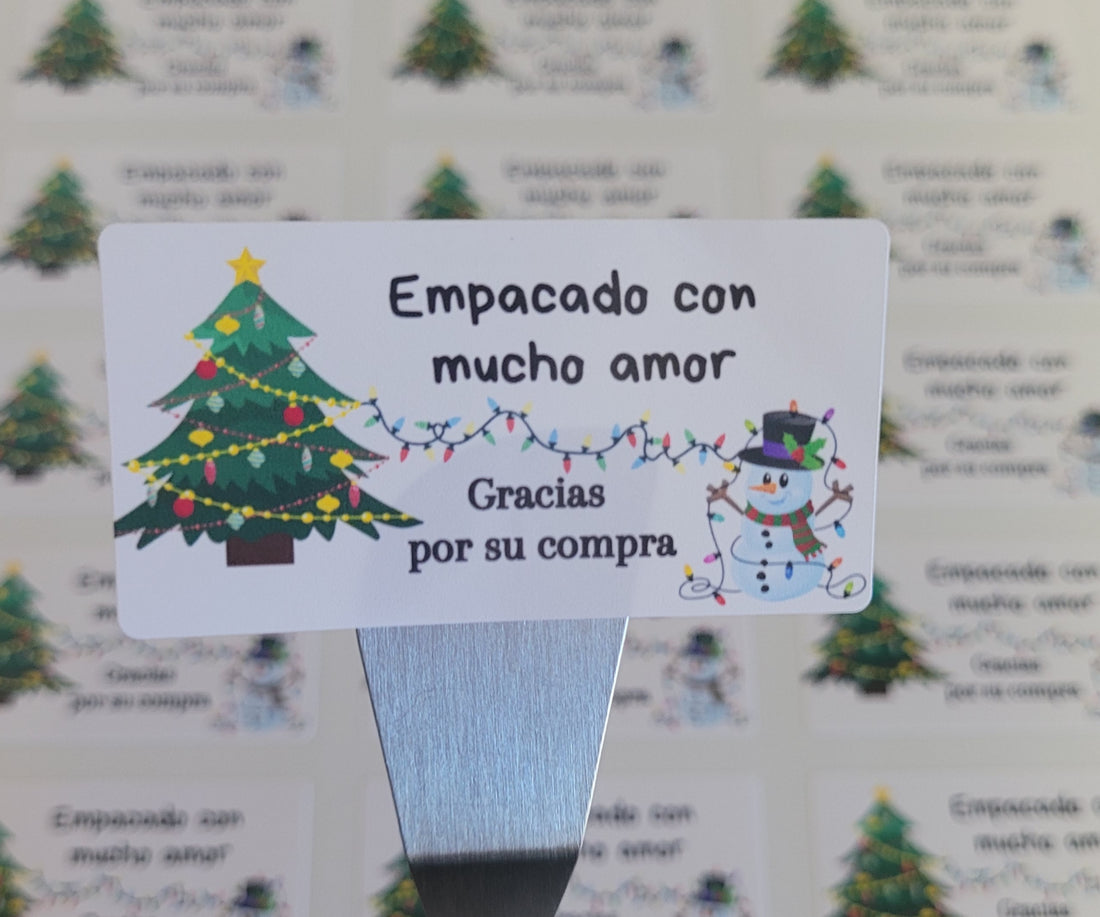 Stickers Festivos Rectangular Glossy