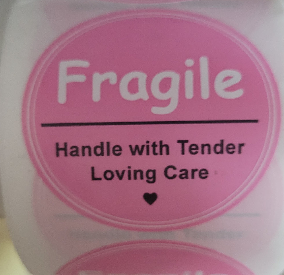 Set Stickers Prediseñados Fragile Circular