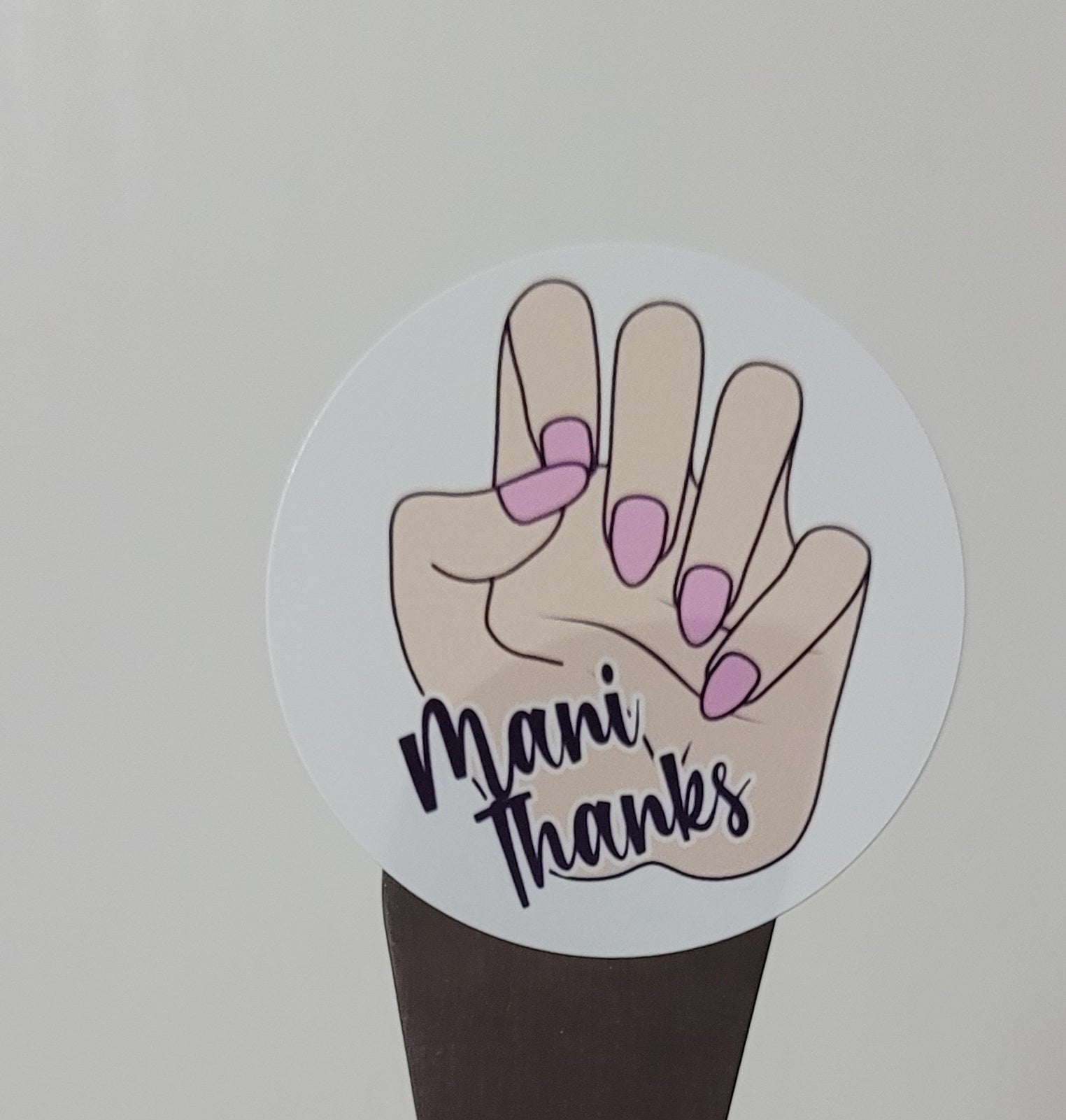 Stickers 1.5" Mani, Thanks