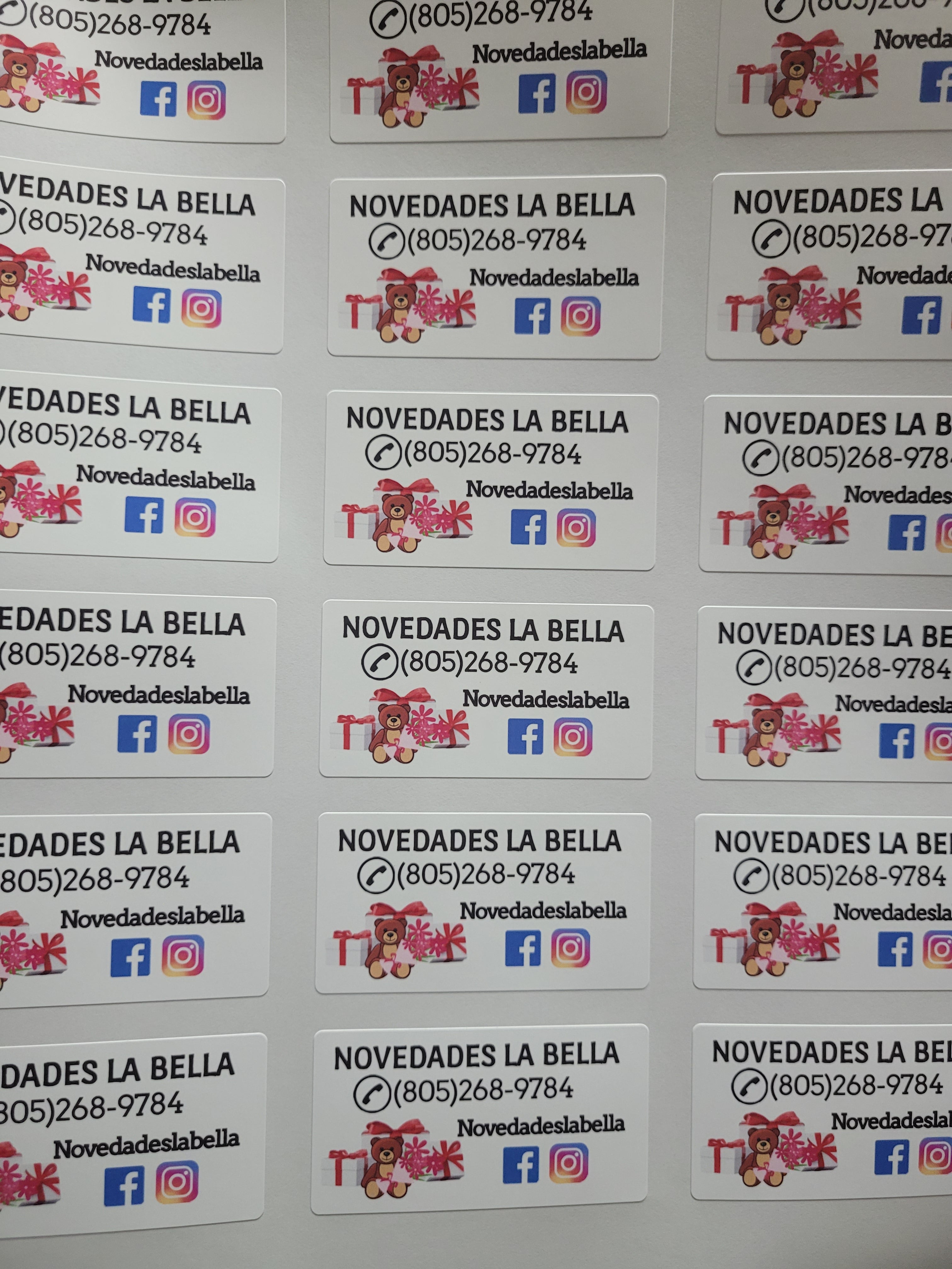 Stickers Personalizados Rectangular 2.37x1.25 Pulgadas