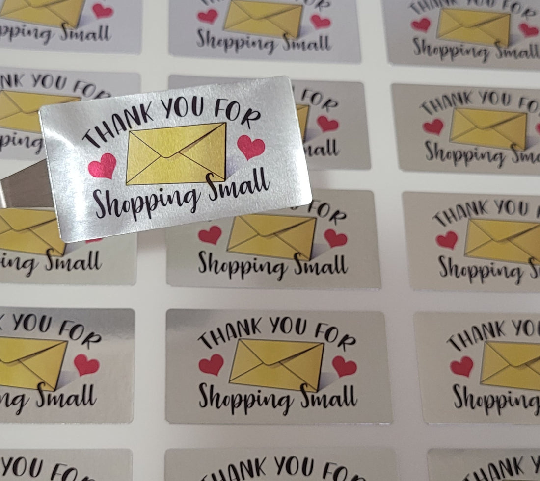 Stickers Thank You Silver 2