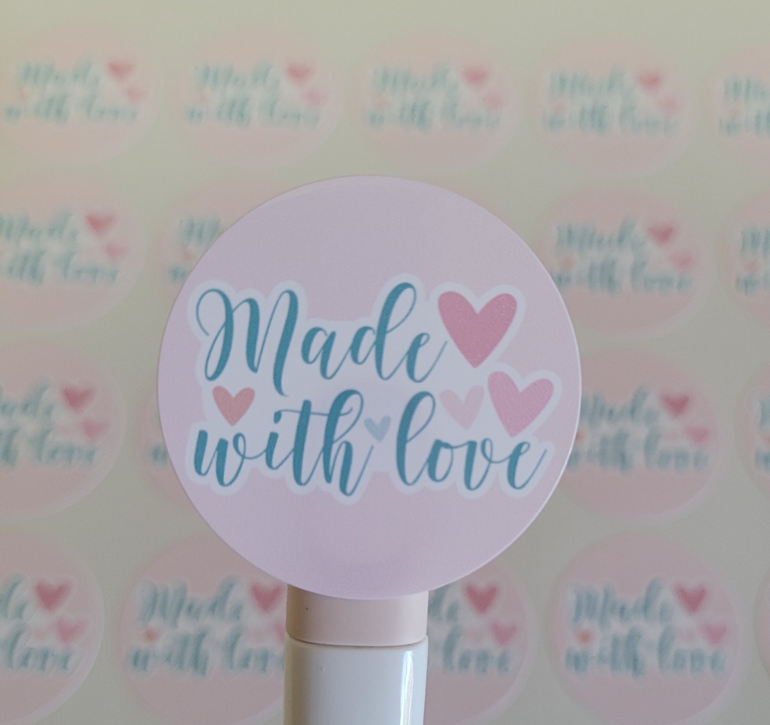 120 Sticker Prediseñado ALC Made with Love 1.5"