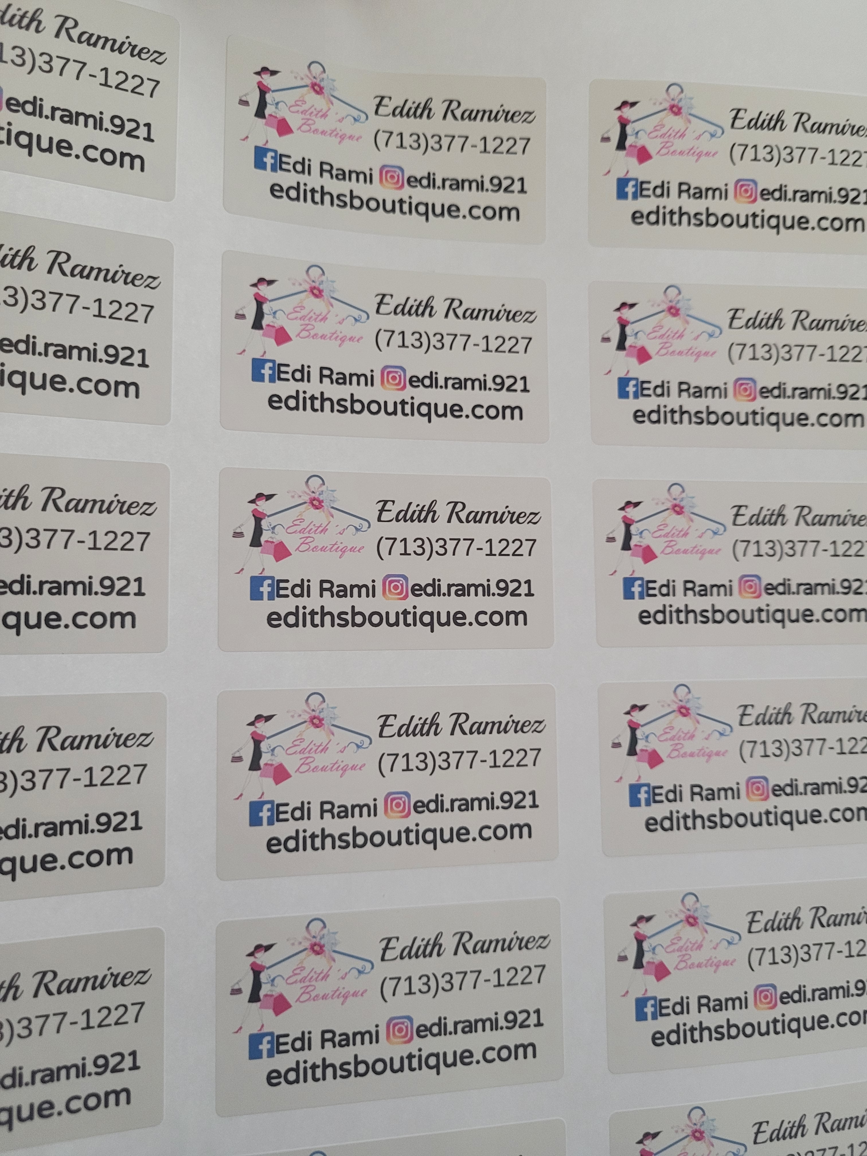 Stickers Personalizados Rectangular 2.37x1.25 Pulgadas