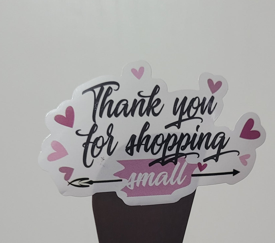 100 Stickers Prediseñado Thank You Purple