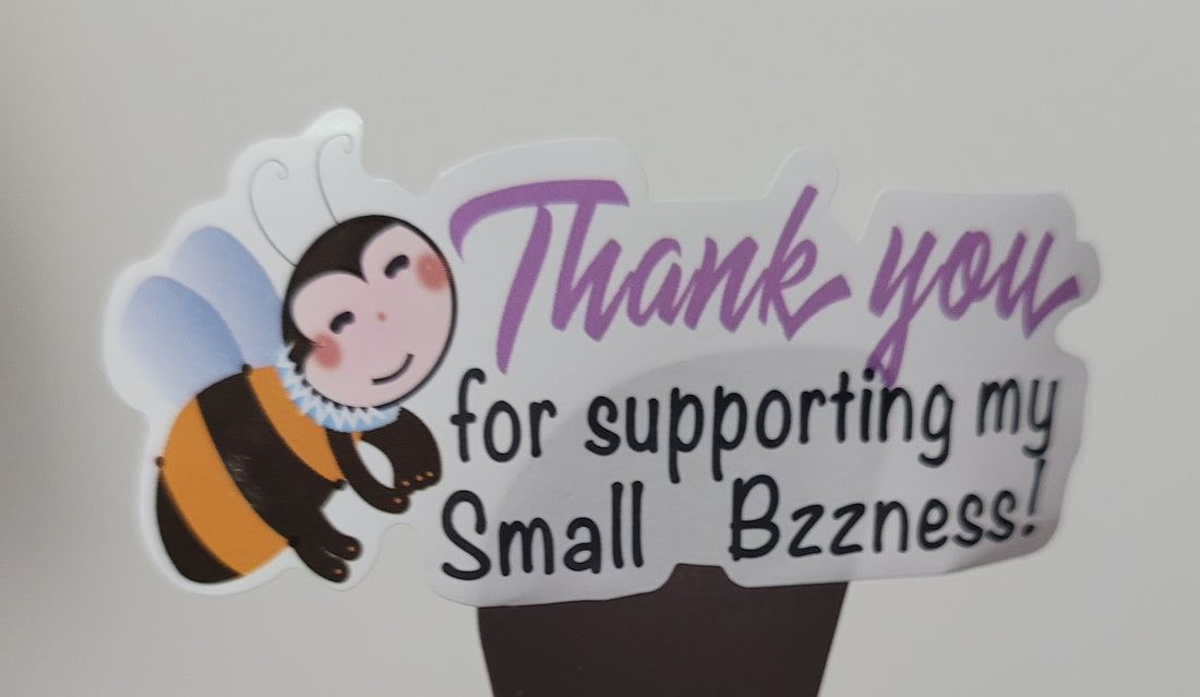 100 Stickers Prediseñado Thank You Bzz