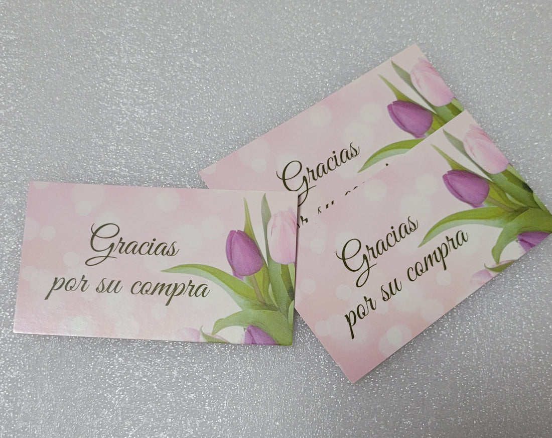 Tarjetas Agradecimiento Tulips