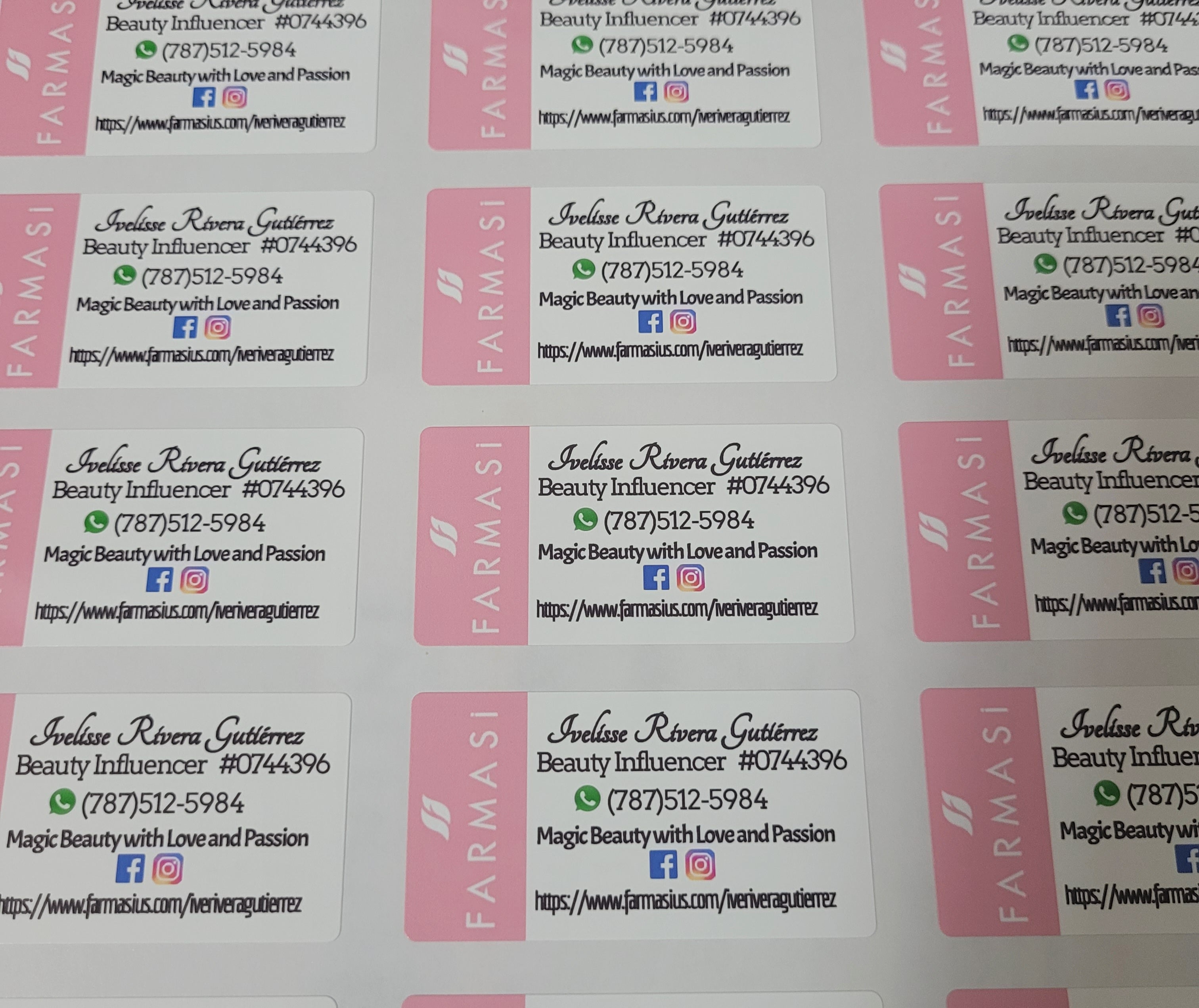 Stickers Personalizados Rectangular 2.37x1.25 Pulgadas