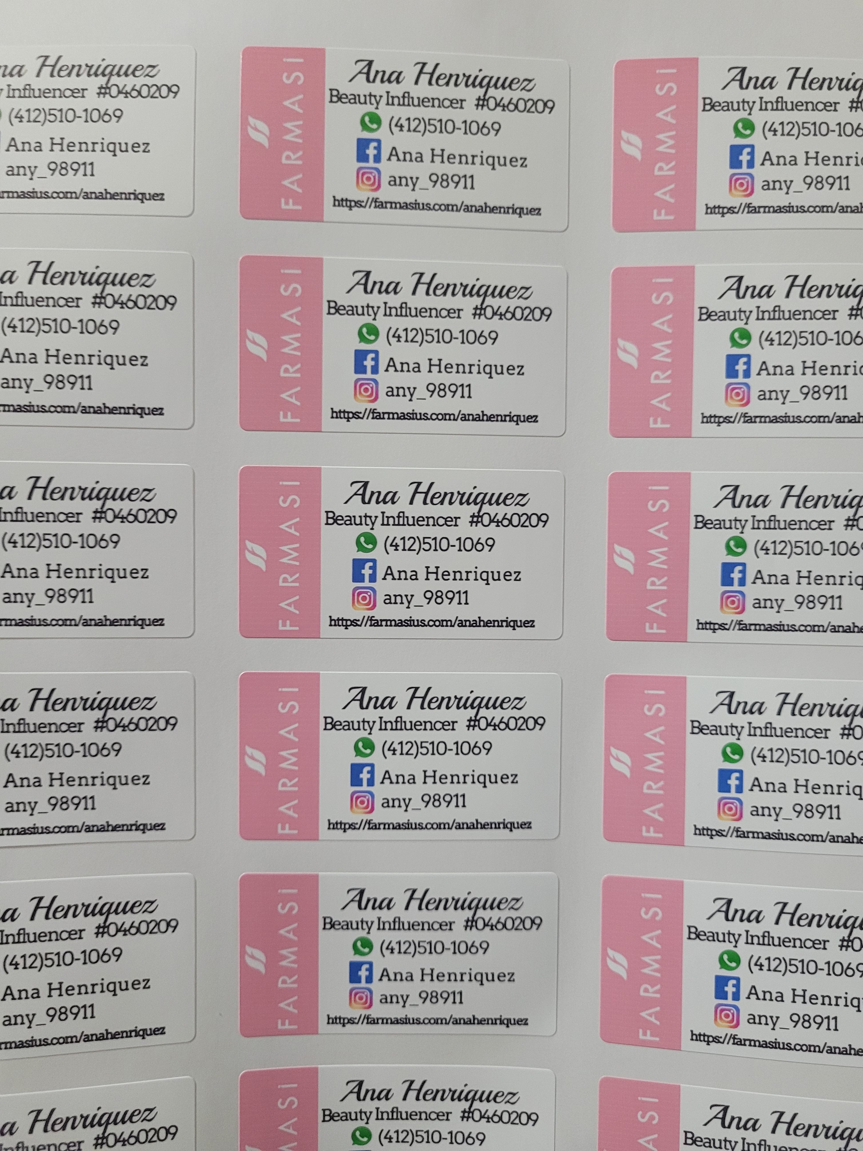 Stickers Personalizados Rectangular 2.37x1.25 Pulgadas