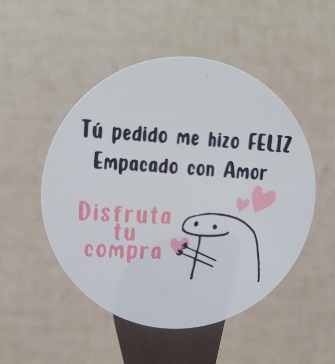 100 Stickers 2" ALC Moderno Tu pedido me hizo Feliz