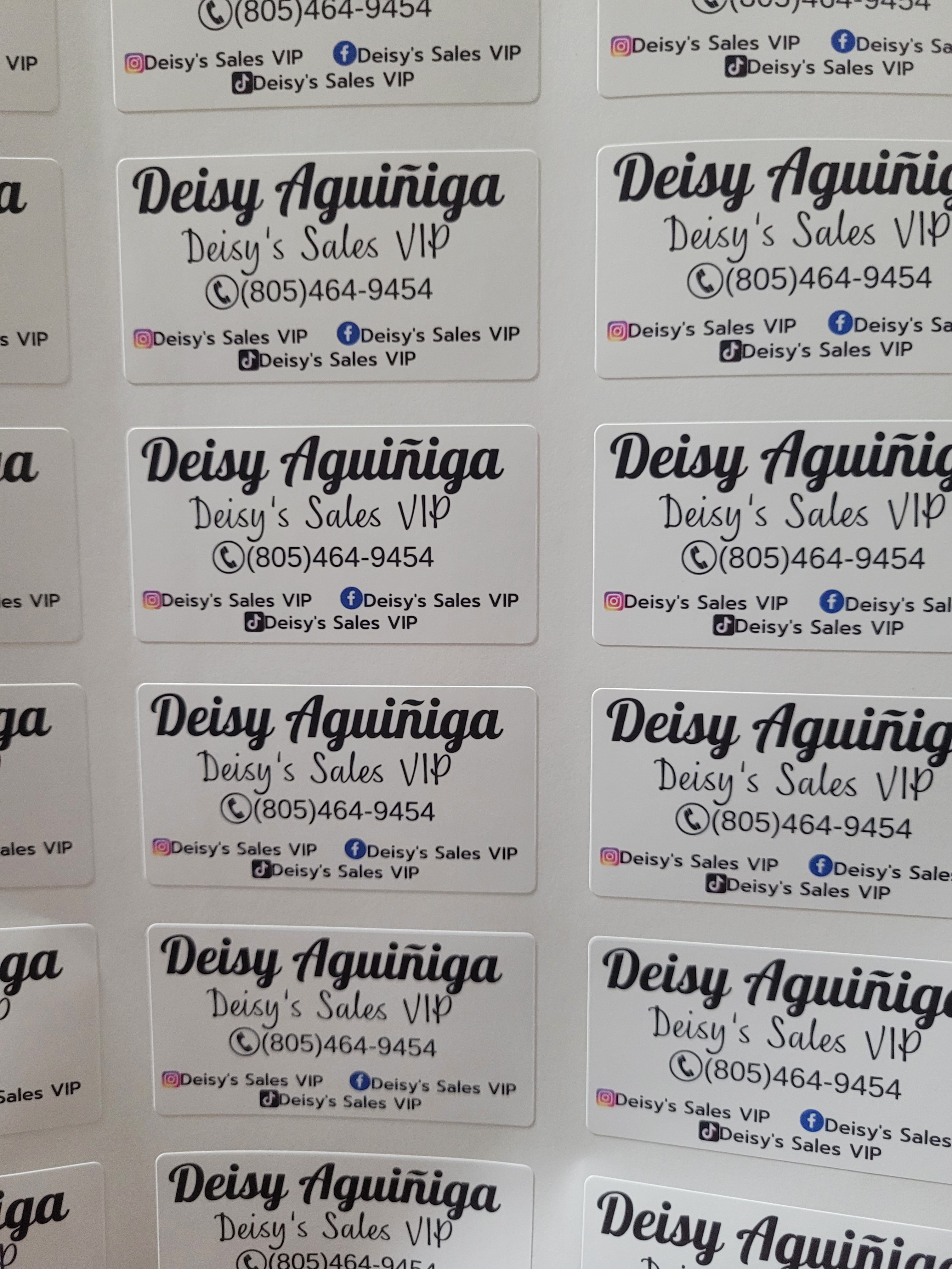 Stickers Personalizados Rectangular 2.37x1.25 Pulgadas