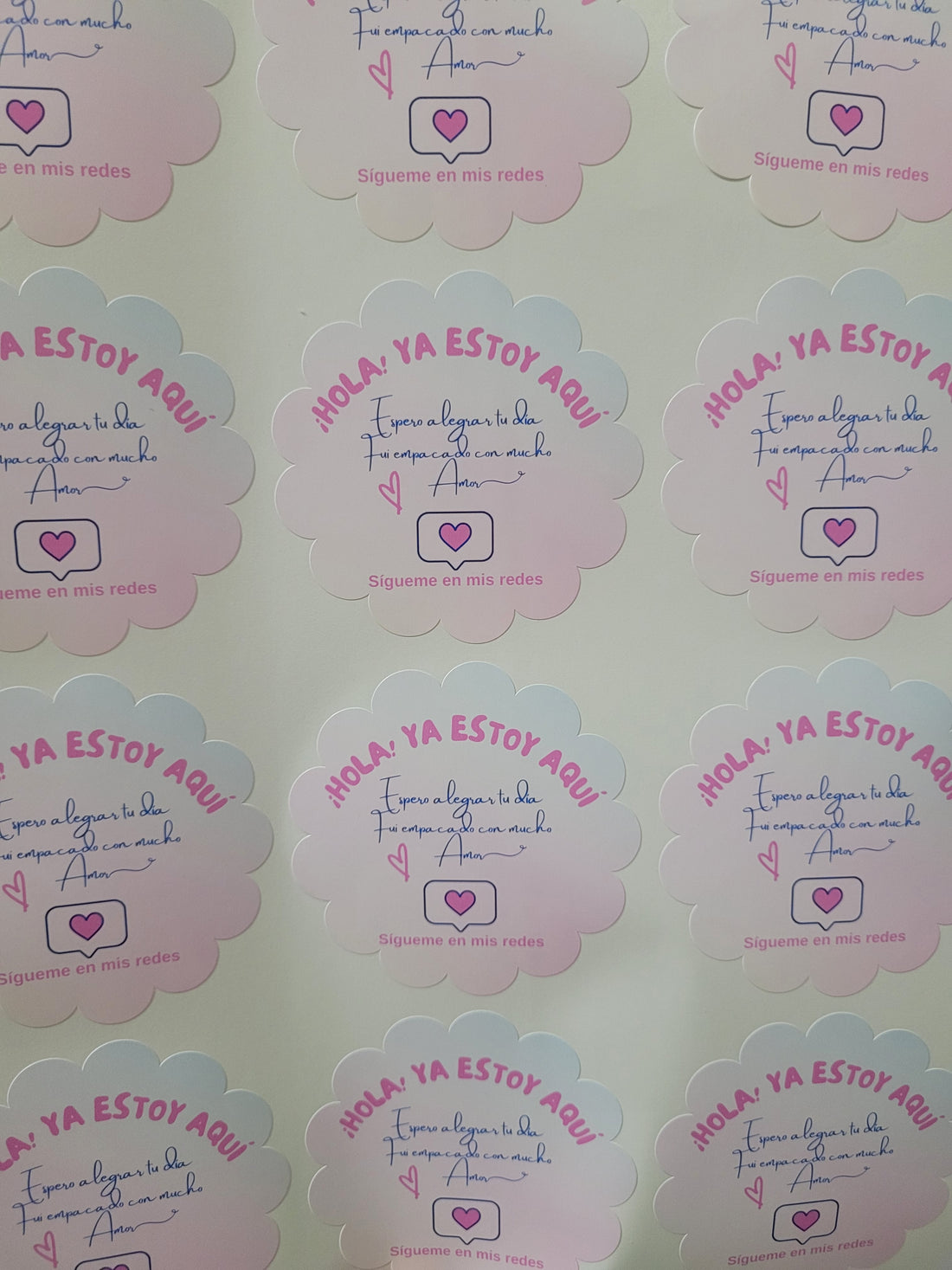 108 Sticker Prediseñado ALC Die Cut Ya estoy aquí