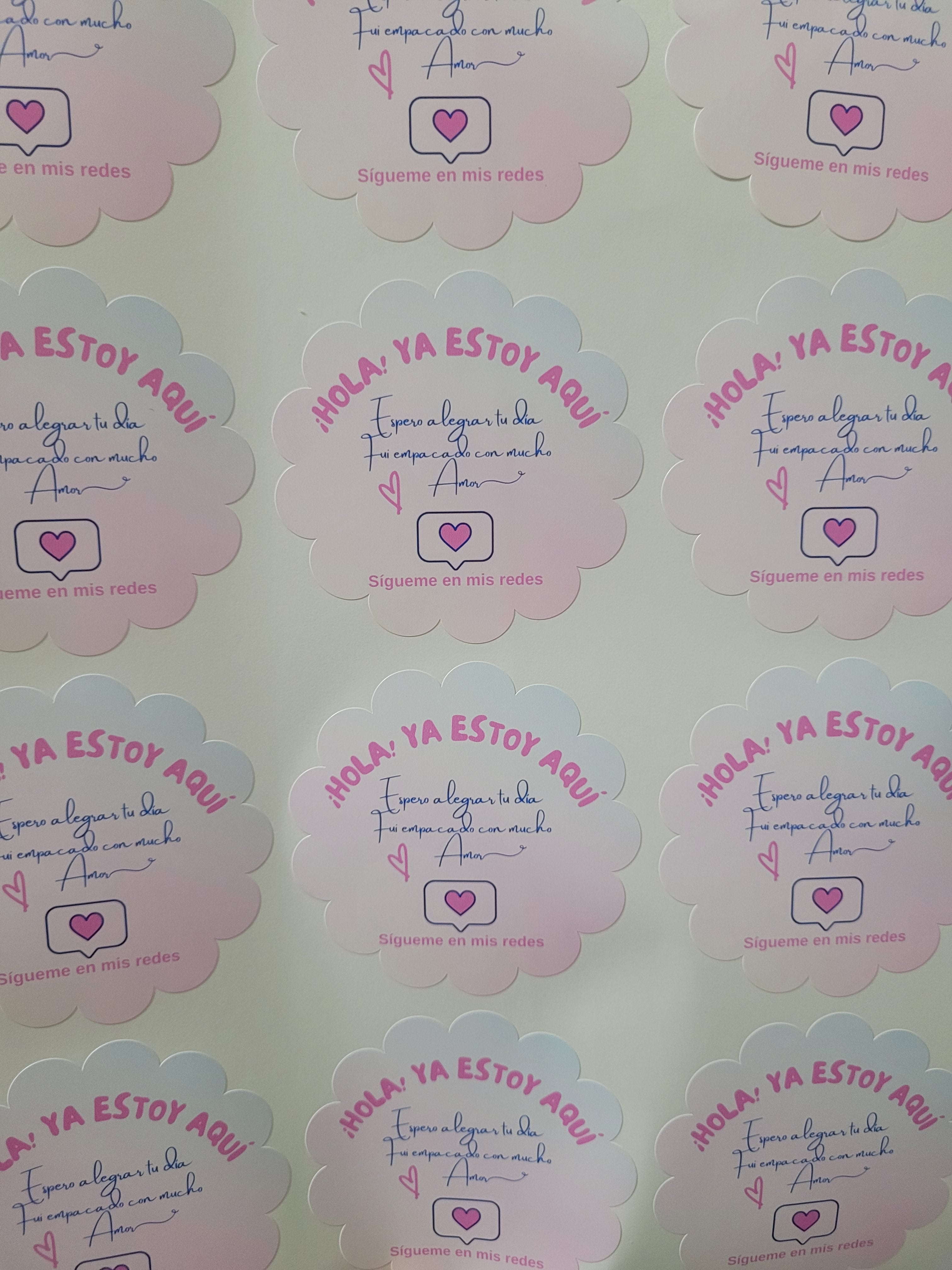 108 Sticker Prediseñado ALC Die Cut Ya estoy aquí