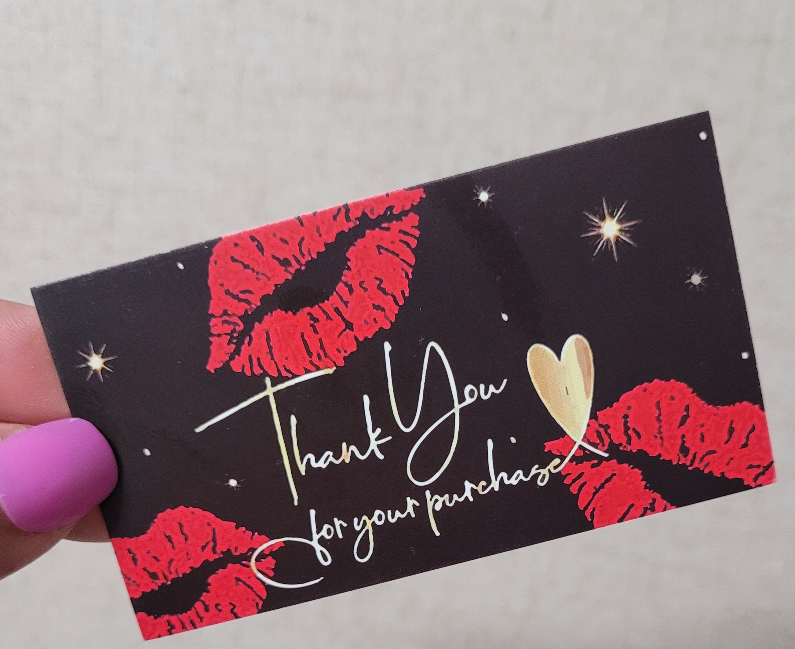 Tarjetas Agradecimiento Kiss Black 2