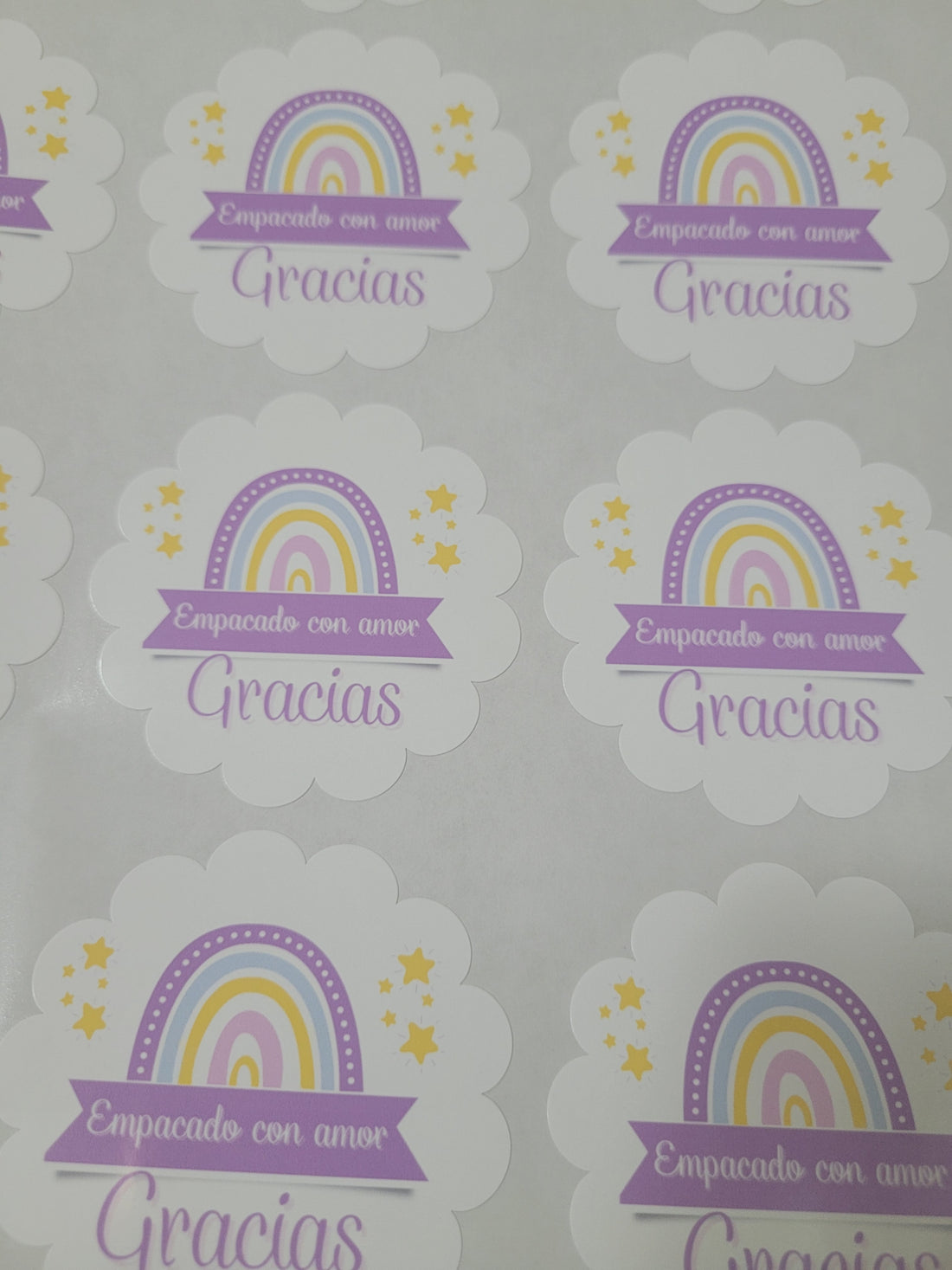 108 Sticker Prediseñado ALC Die Cut Rainbow