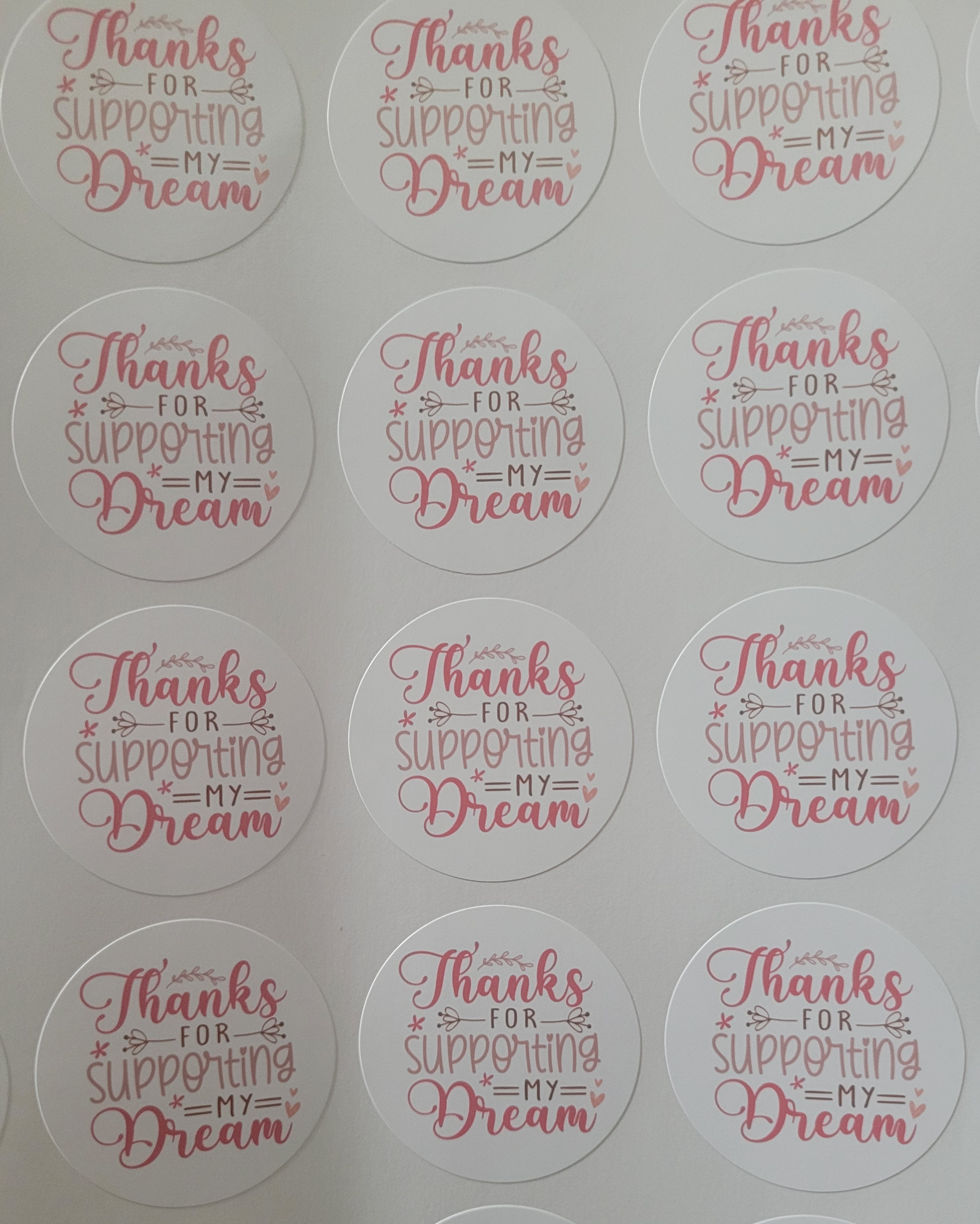 120 Sticker Prediseñado ALC Supporting my dream 1.5"