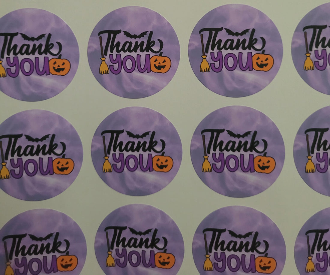 120 Sticker Prediseñado ALC Thank You Halloween1.5"