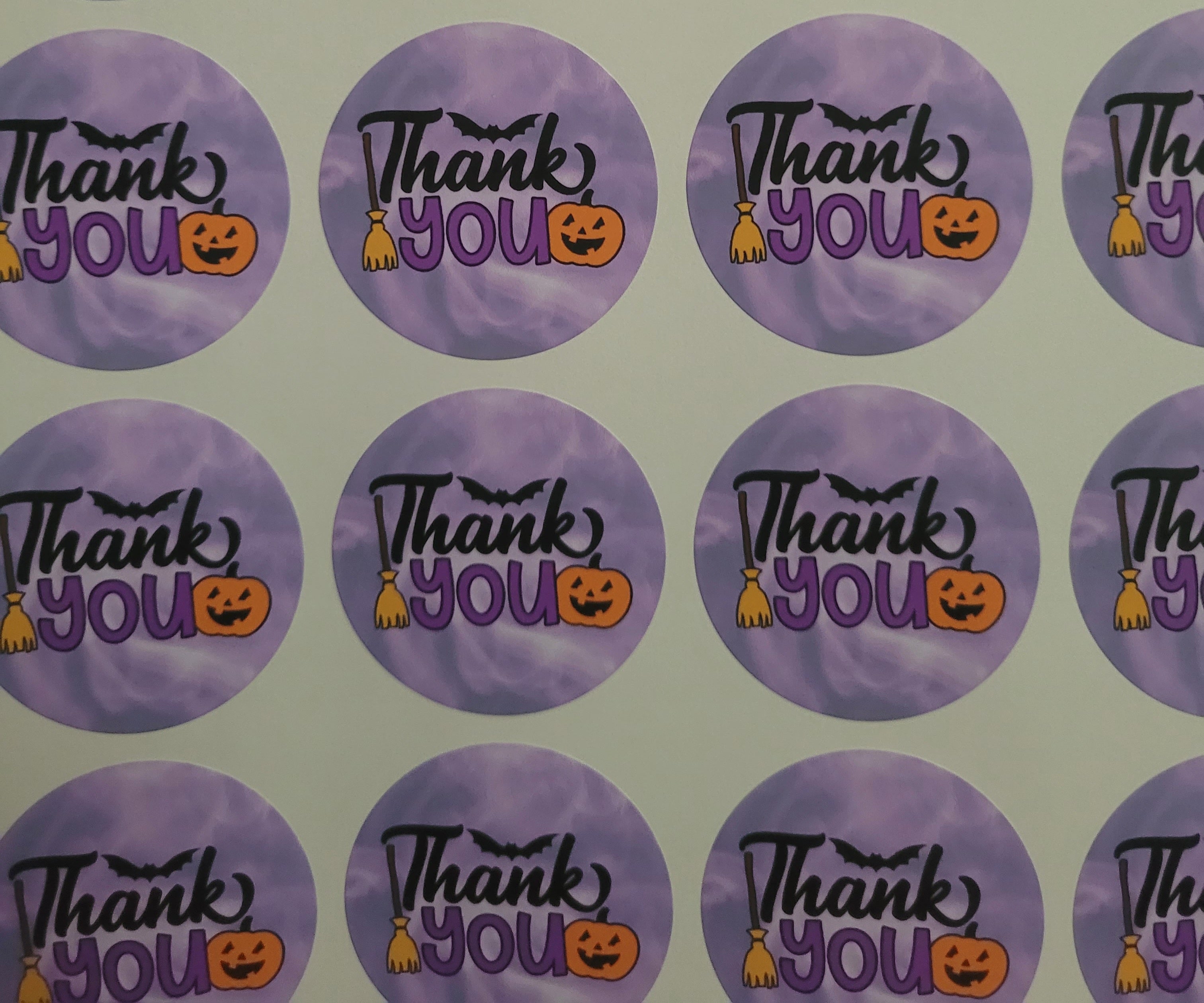 120 Sticker Prediseñado ALC Thank You Halloween1.5"