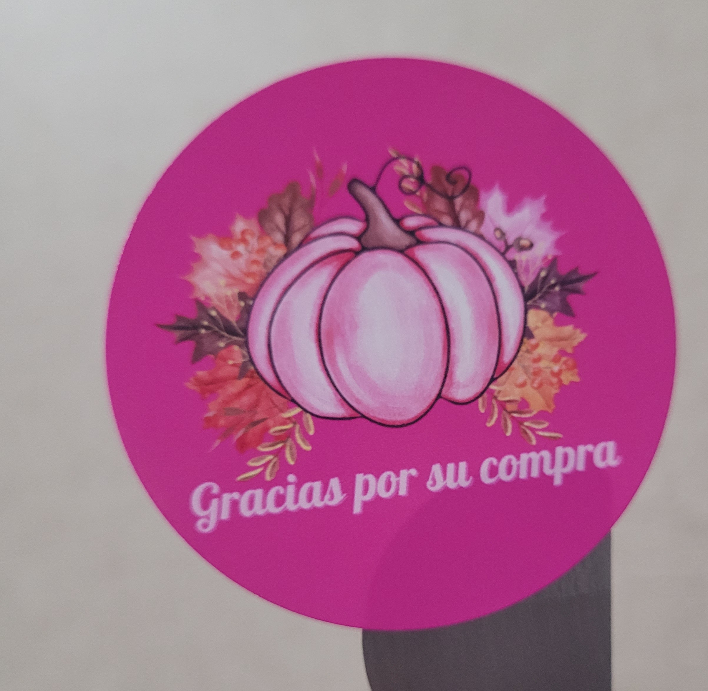 100 Stickers 2" ALC OtoñoPumpkins Rosa