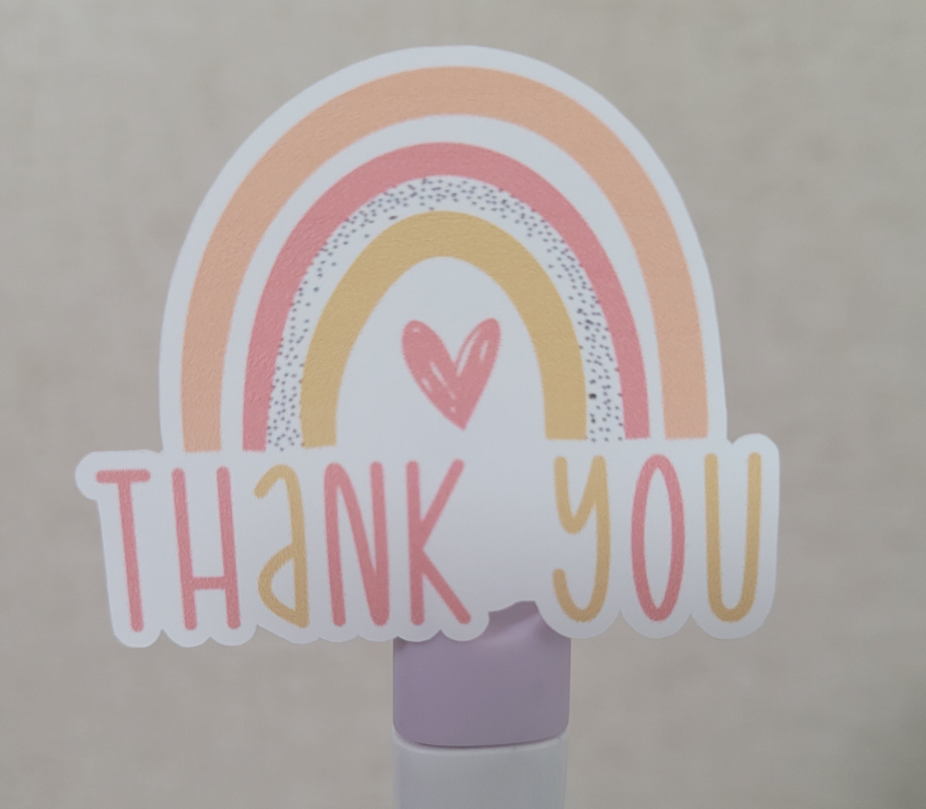 105 Sticker Die Cut ALC Thank Rainbow