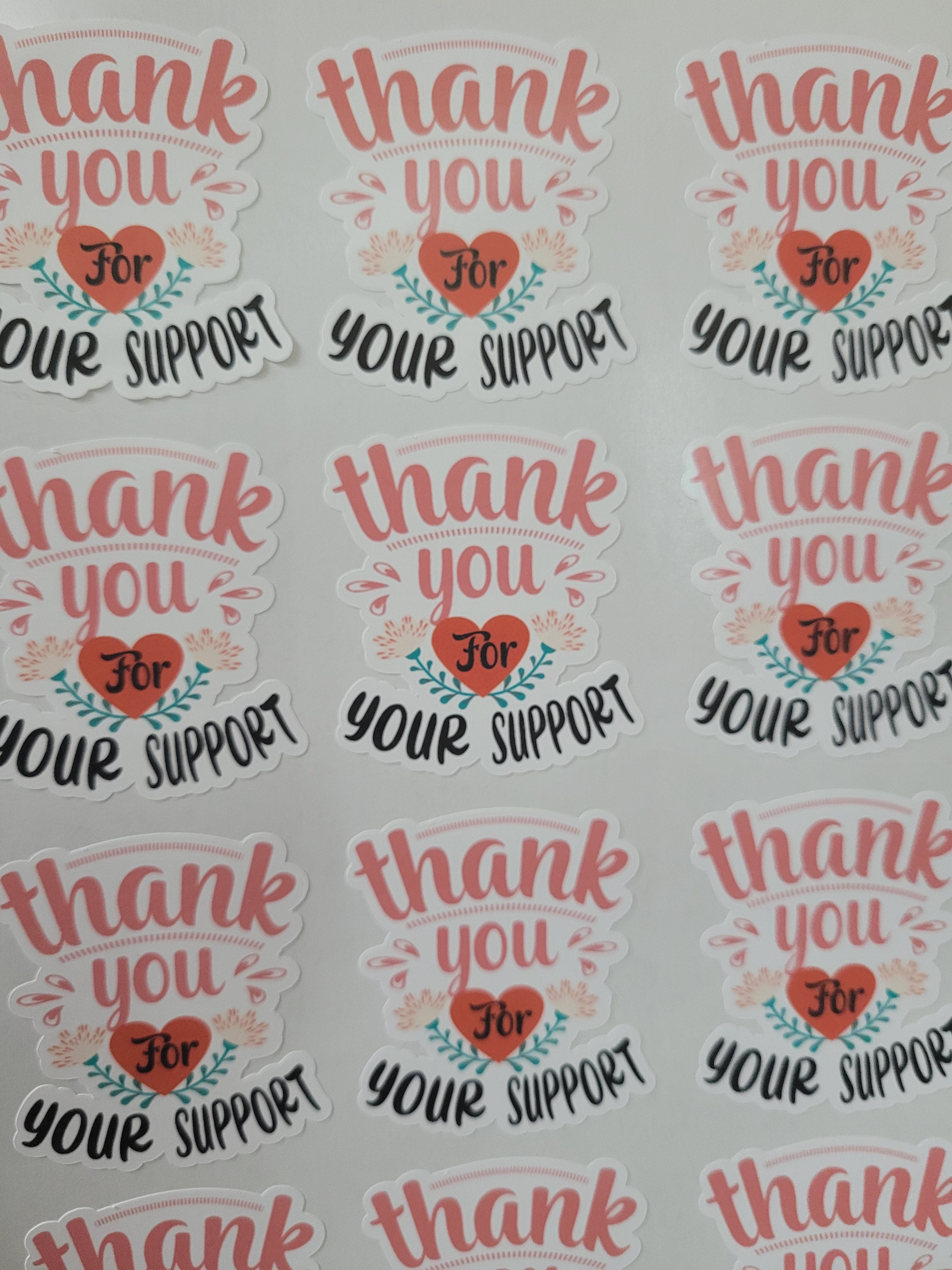 108 Sticker Die Cut ALC Thank Ypu Support