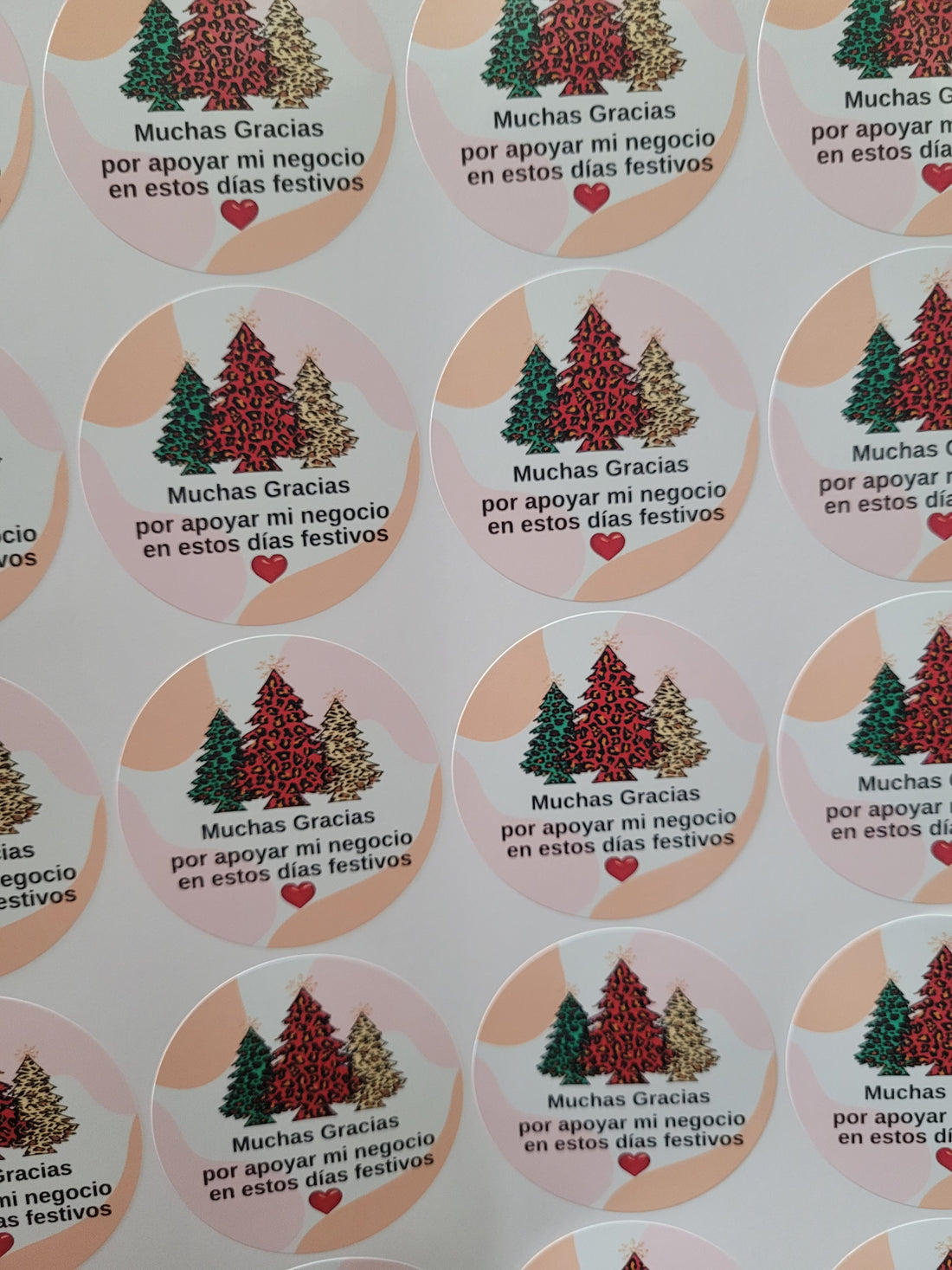 100 Stickers 2" Christmas Spanish