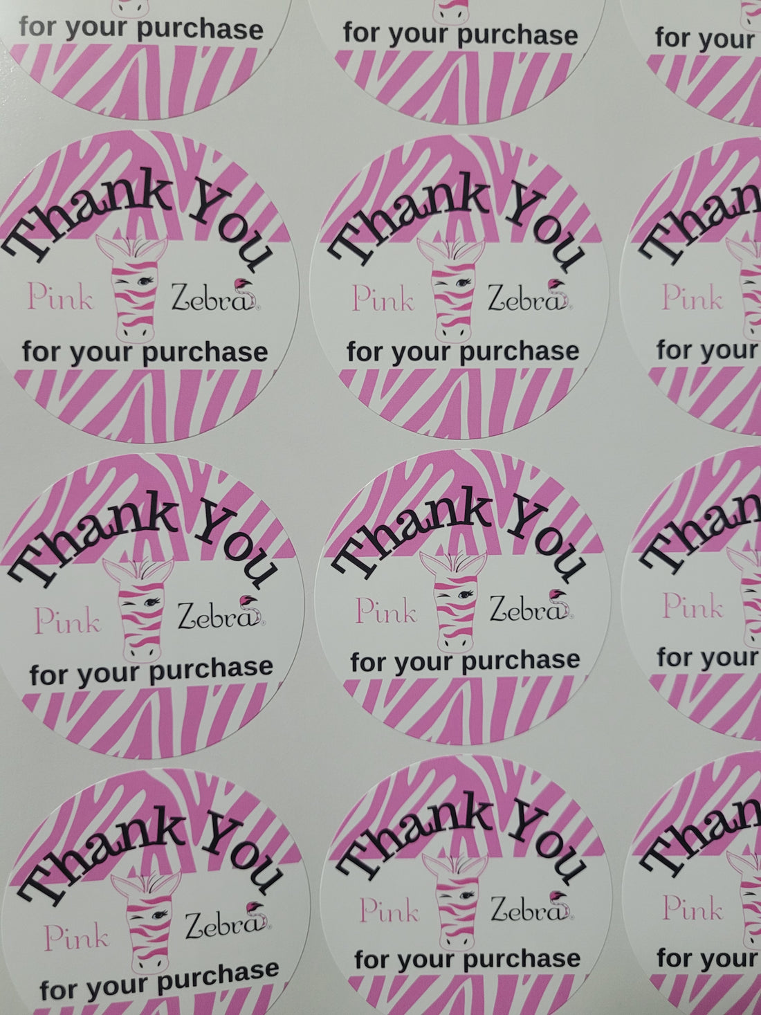 100 Stickers 2" Pink Z 2