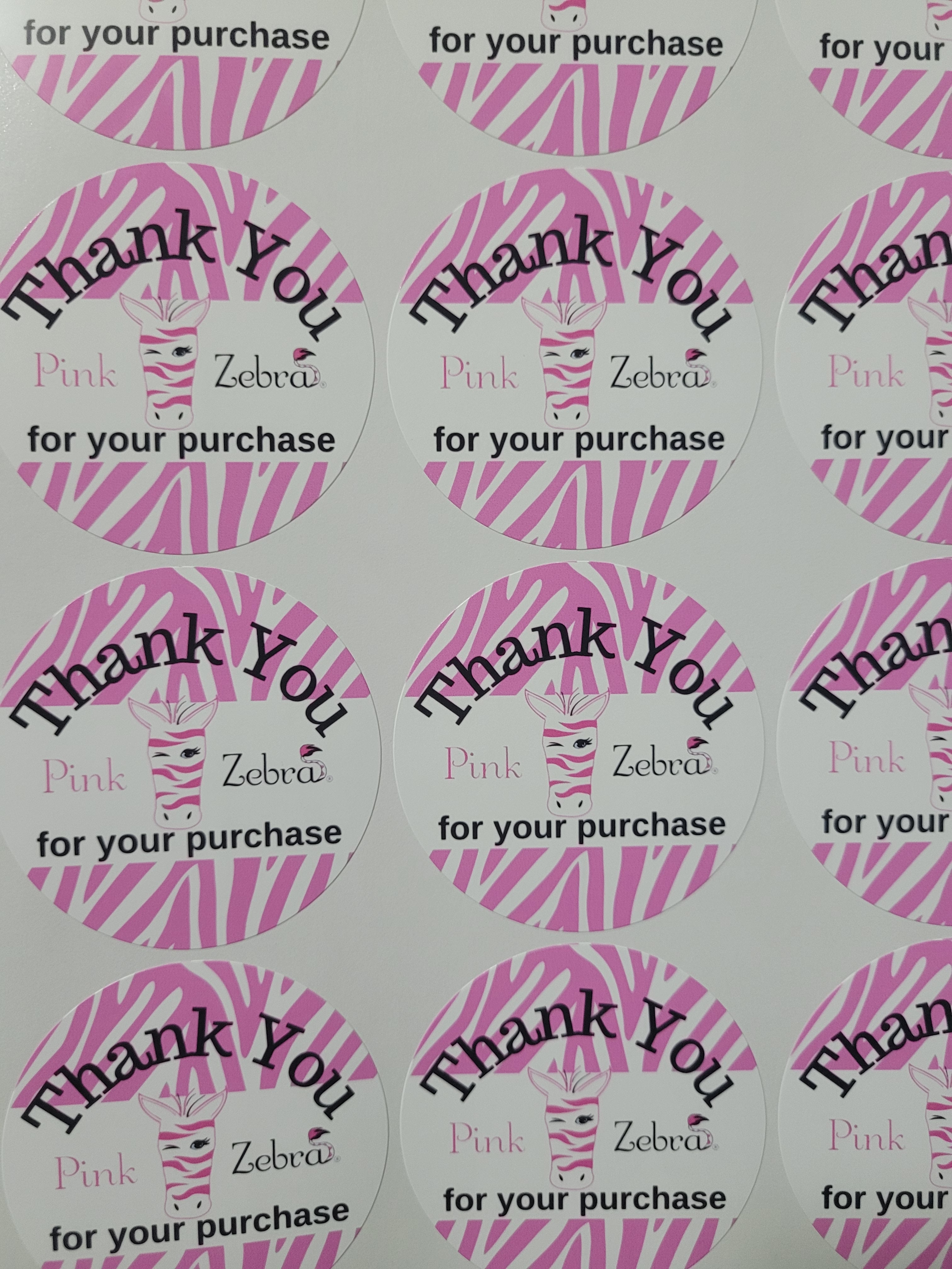 100 Stickers 2" Pink Z 2