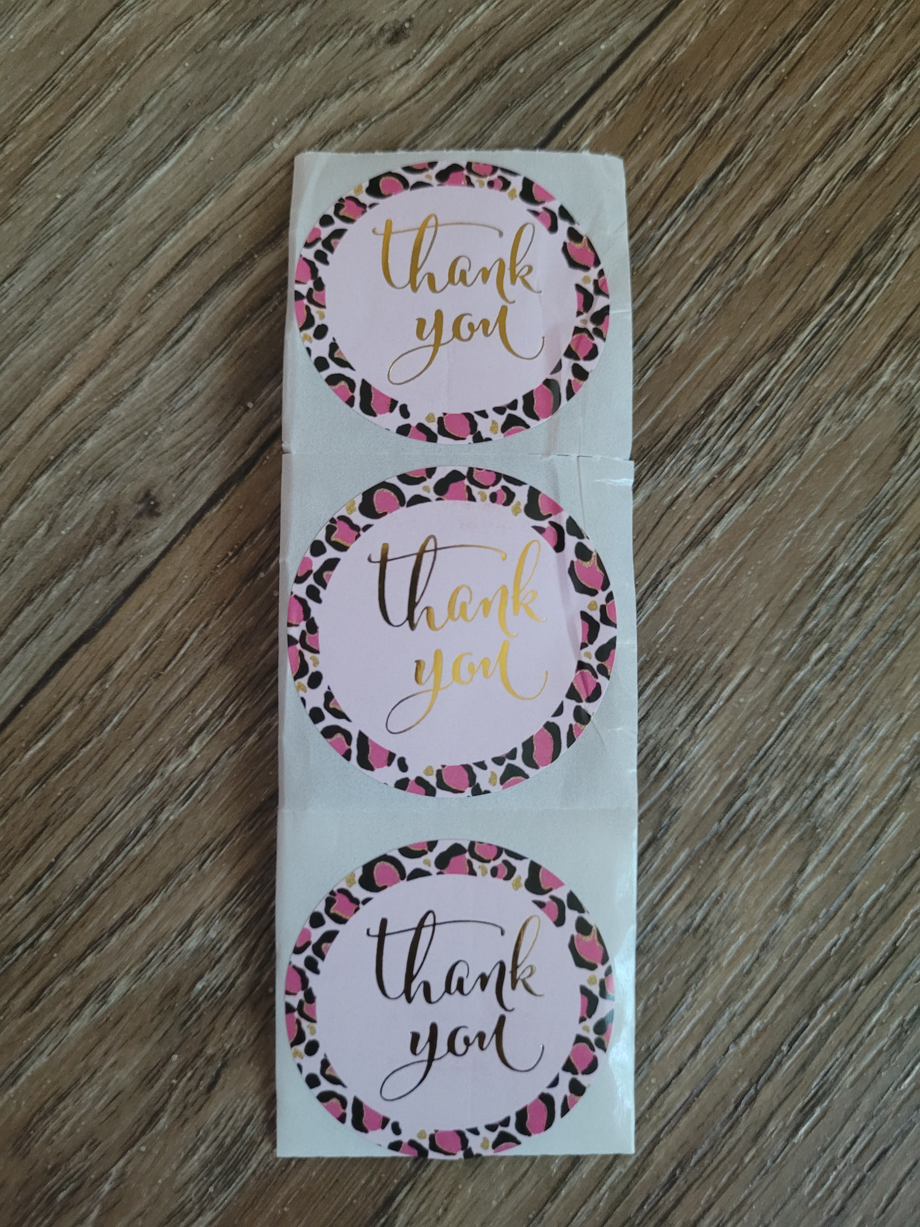 Set de Stickers/Tarjetas Leopard Pink