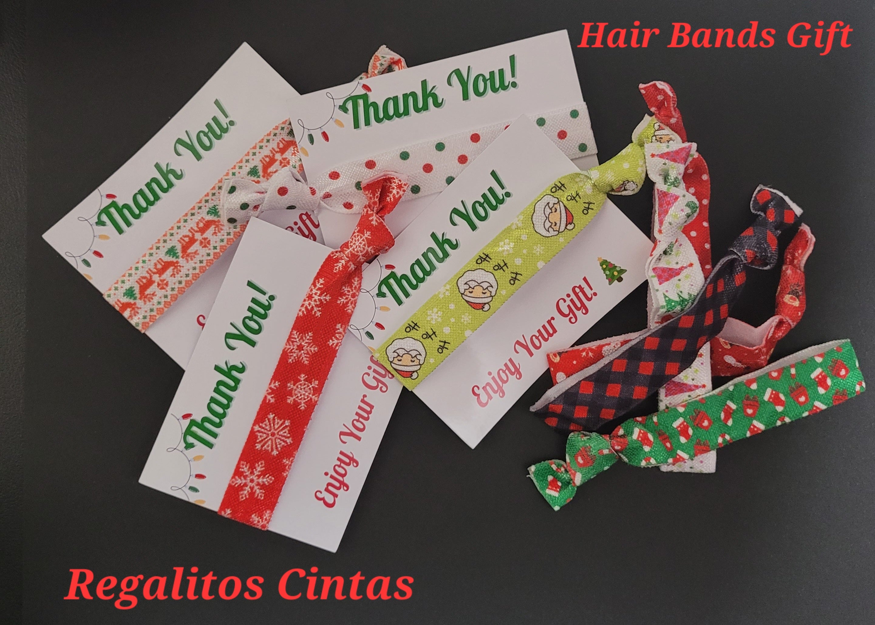 Set Regalitos ALC Christmas Hair Ties ( Cintas)