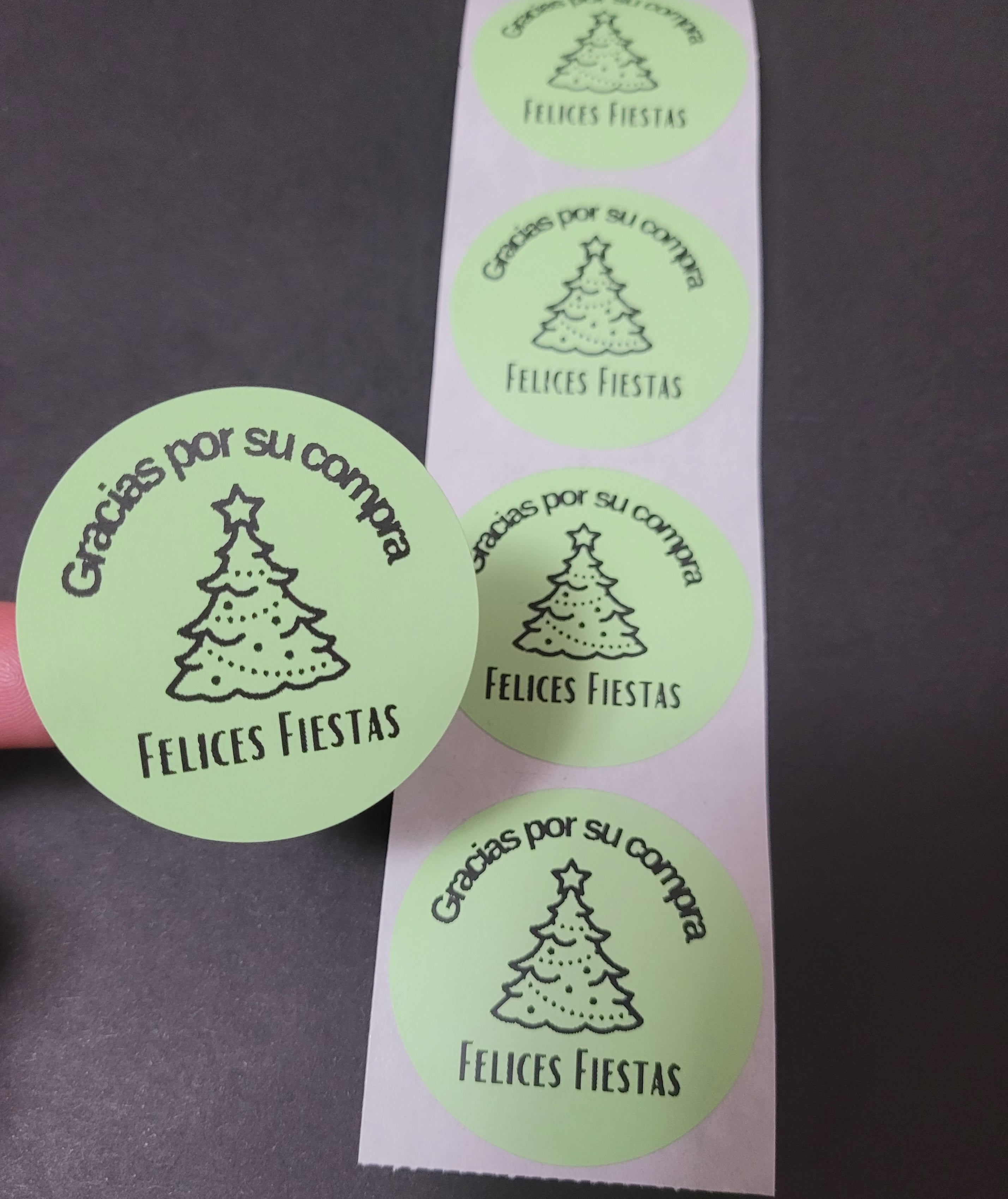 Stickers Prediseñados Green Christmas 2"