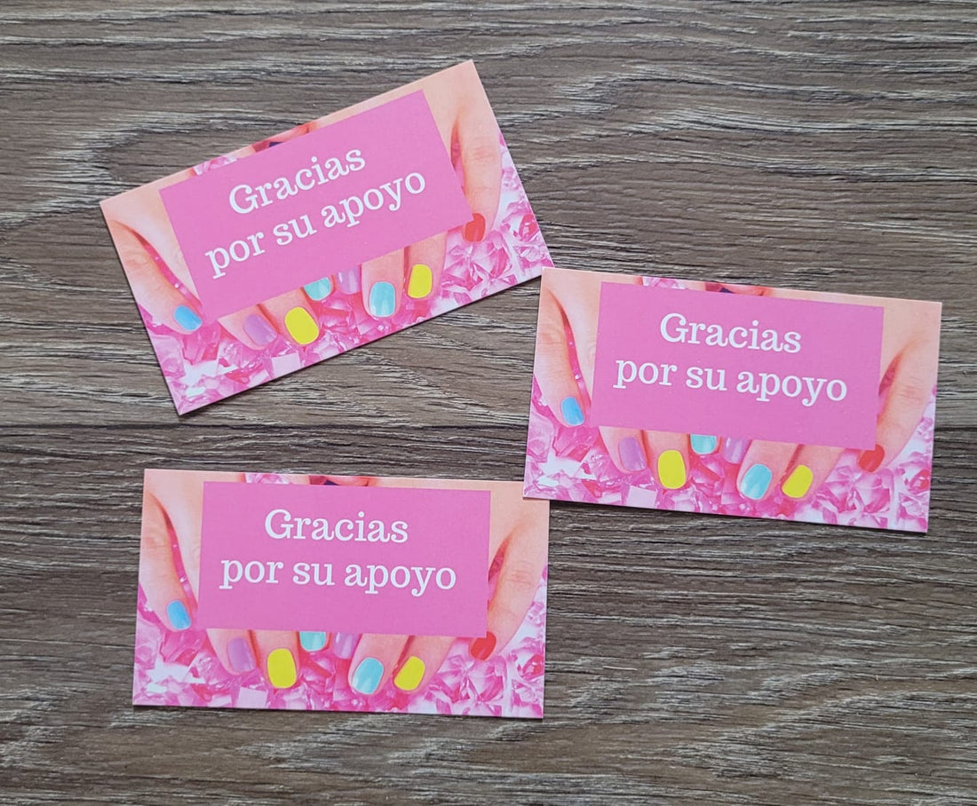 Tarjetas Agradecimiento Nails