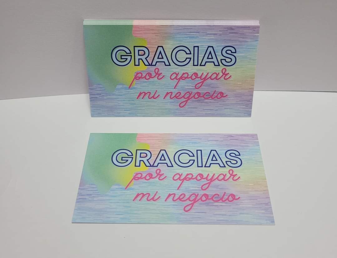Tarjetas Agradecimiento Multicolor Holo