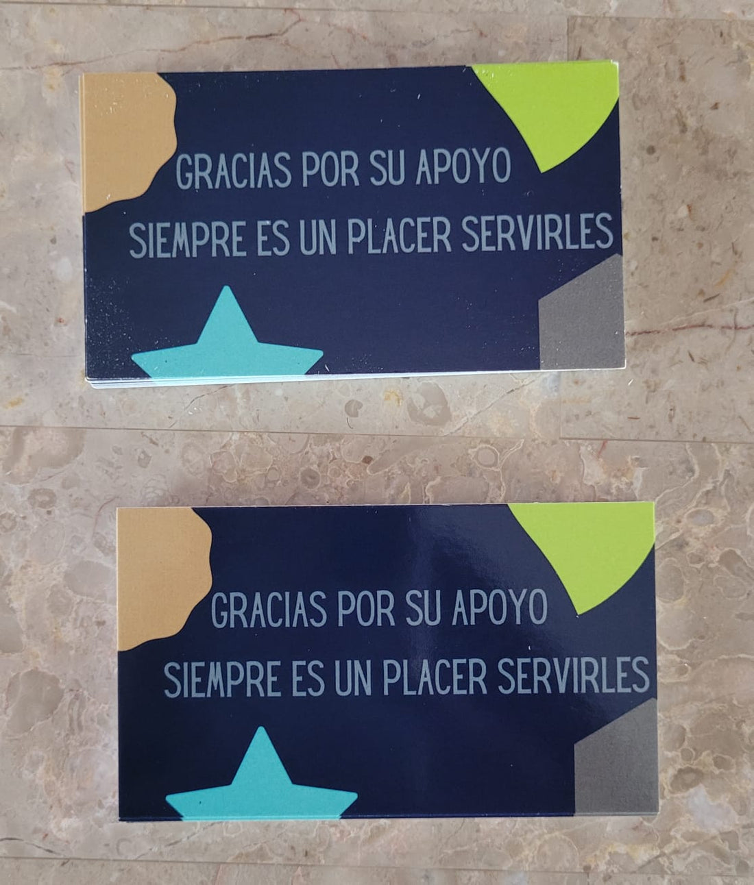 Tarjetas Agradecimiento DarkBlue