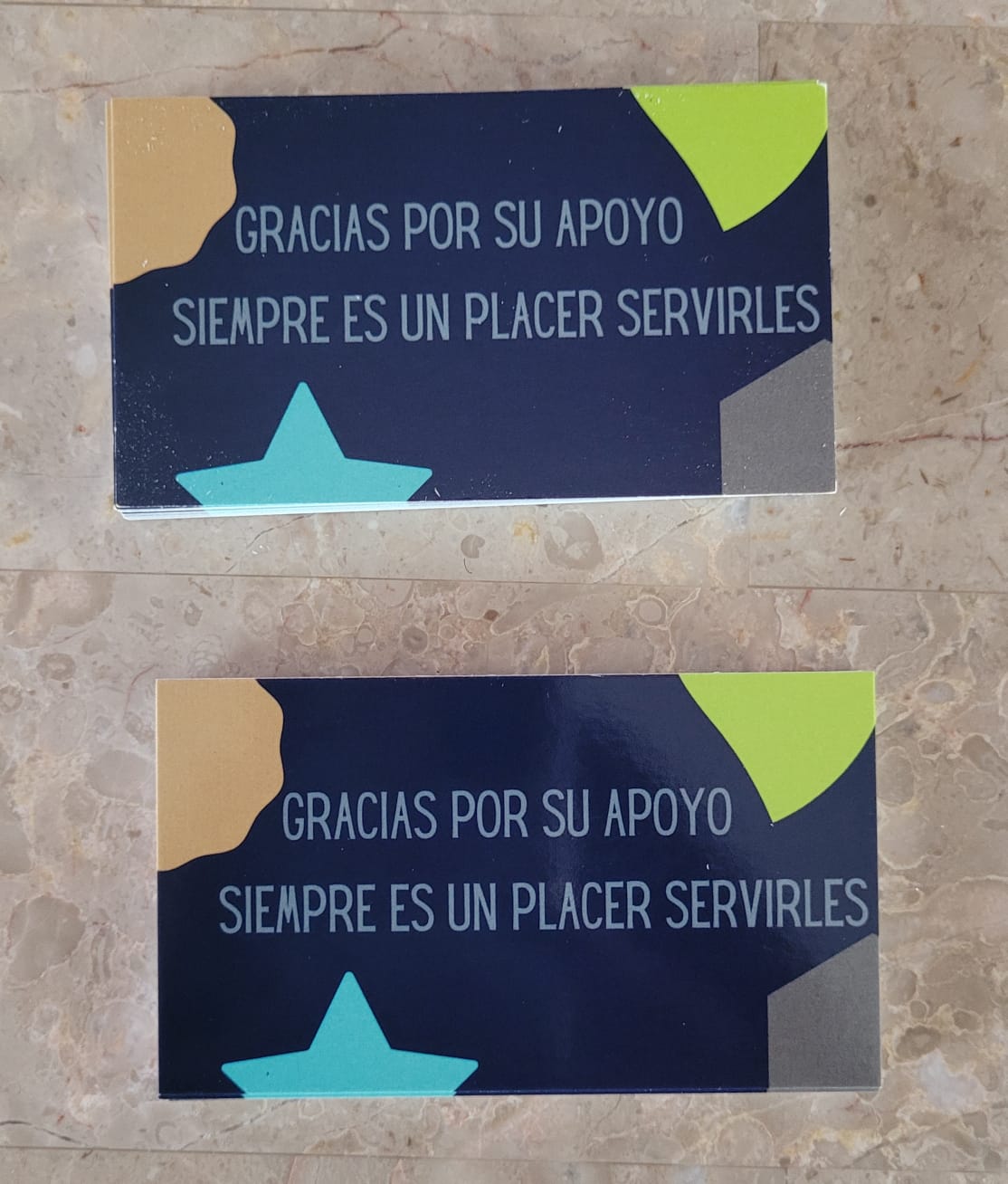 Tarjetas Agradecimiento DarkBlue