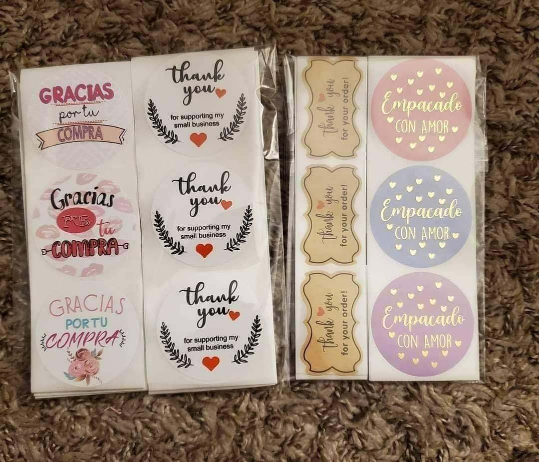 100 Sticker Prediseñado Circular 4