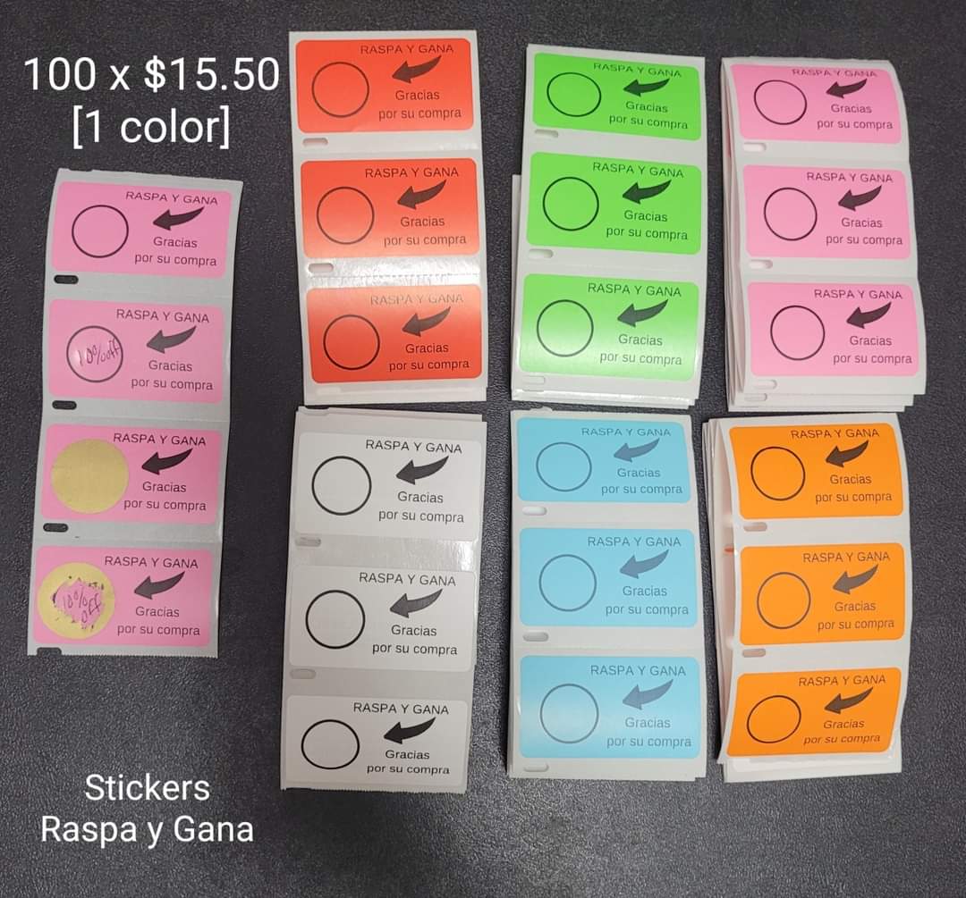 Sellos Raspa y Gana