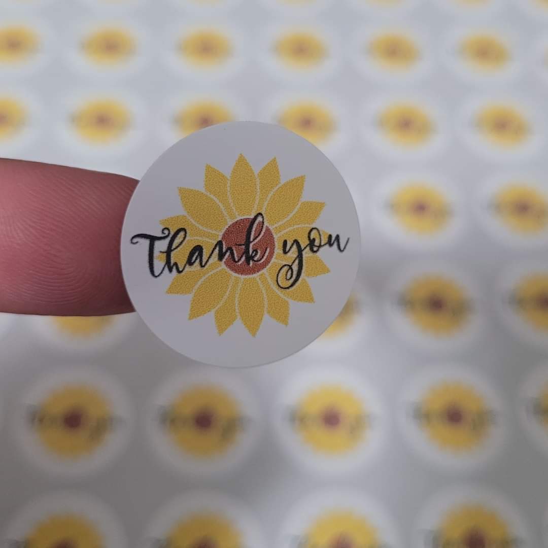 Mini Stickers 1" Sunflowers