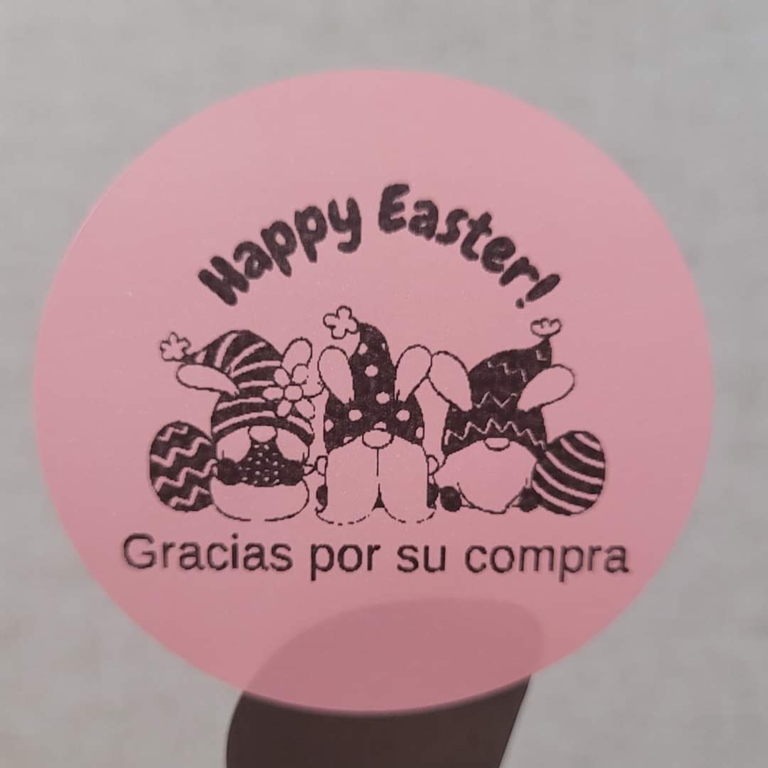 100 Stickers Prediseñados Easter Agradecimiento"