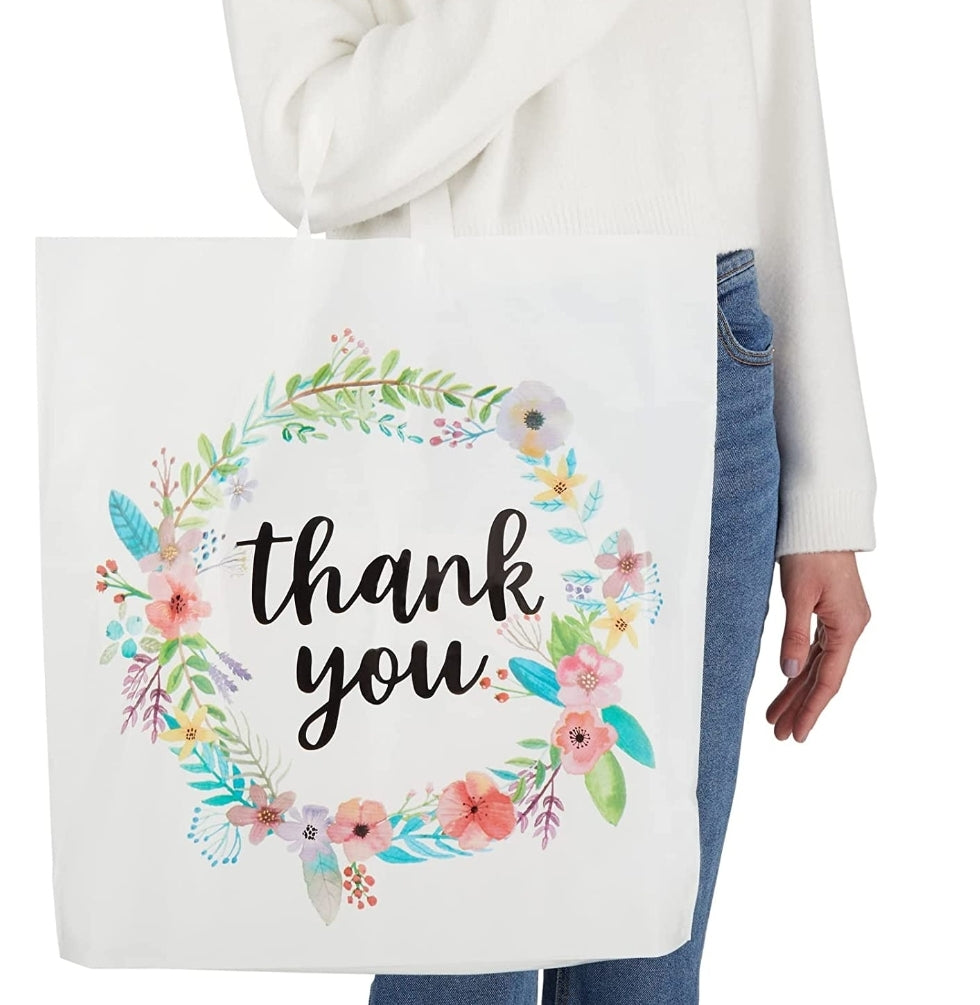 Bolsas de Entrega Directa 18x18 Thank You Floral