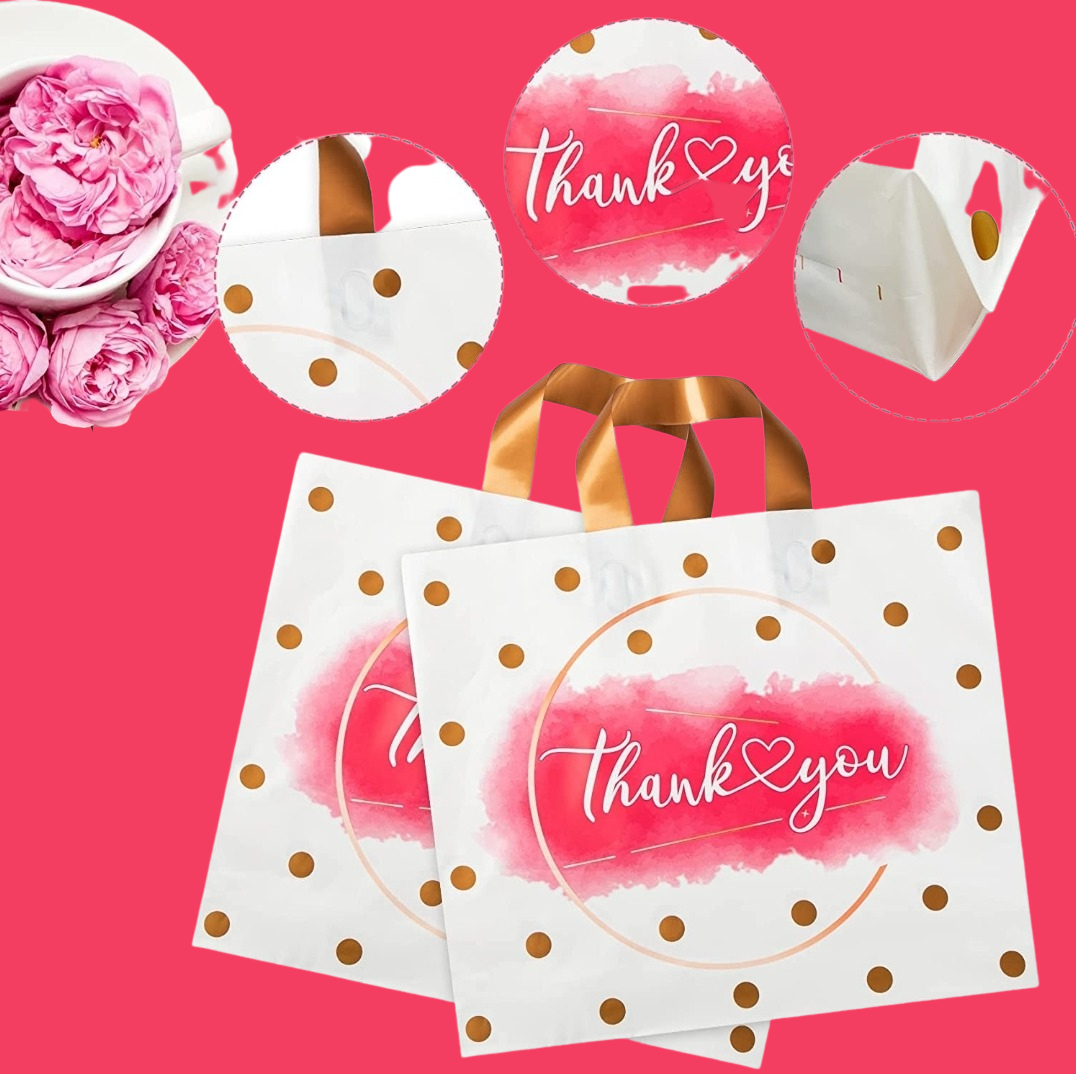 15 Bolsas de Entrega Directa 12x14 Thank You Festivo San Valentin