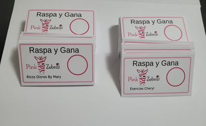 Raspa y gana personalizados Matte White
